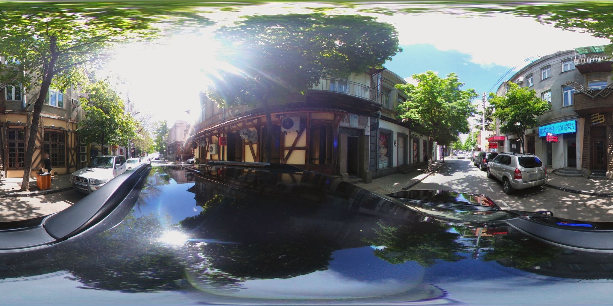 Street view near Tbilisi Central Inn Hostel, Okroq’ana — © chrisbeddow (CC BY-SA · Mapillary)