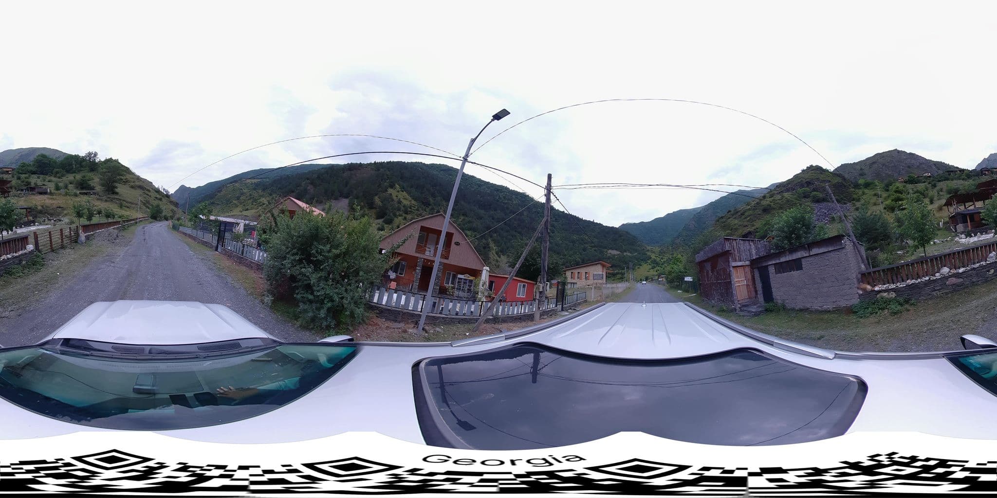 Street view near Twins Guesthouse, Stepantsminda — © bumbeishvili (CC BY-SA · Mapillary)