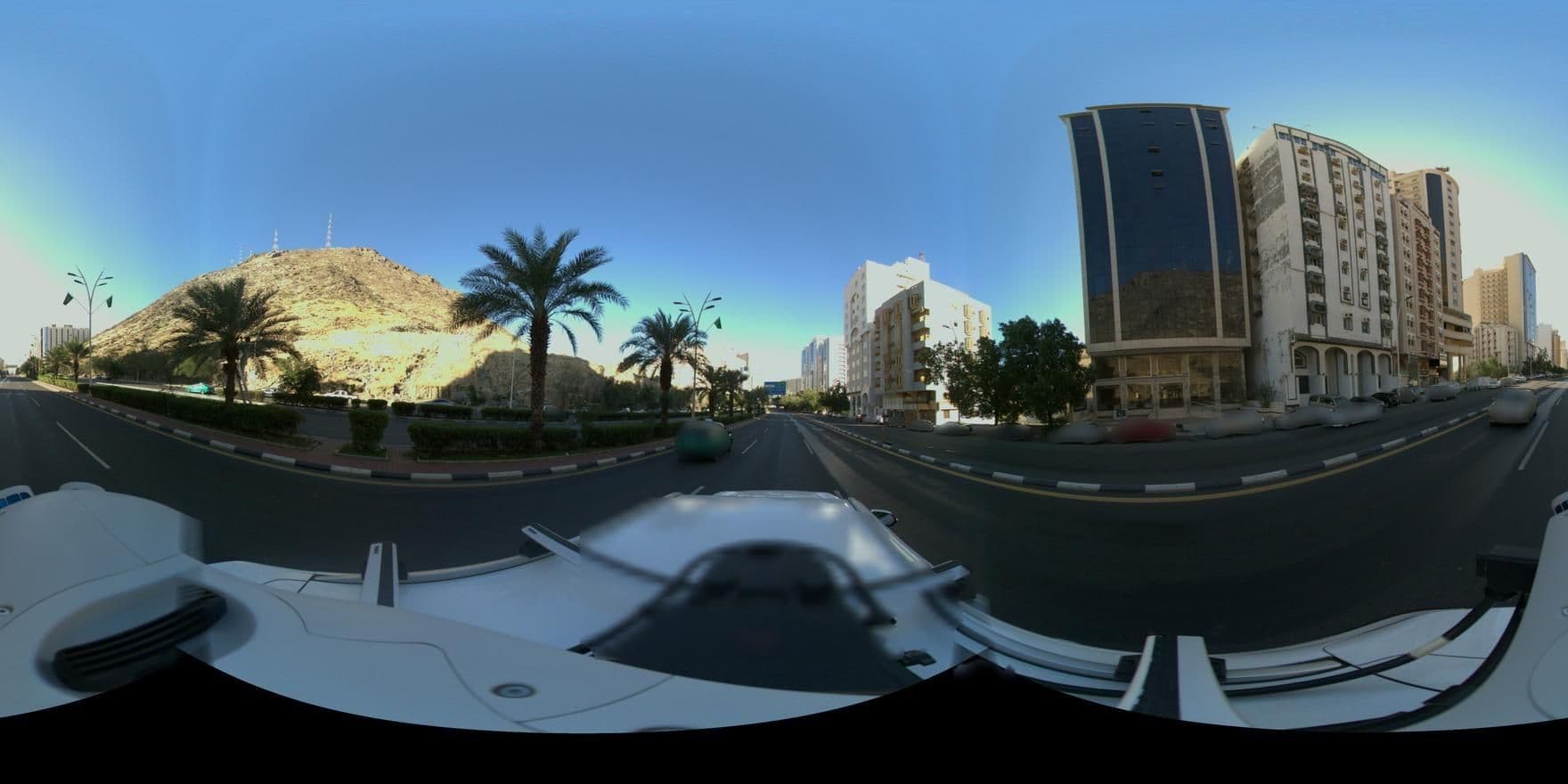 Street view near Snood Al Salam Hotel, Makkah — © ehabeid (CC BY-SA · Mapillary)