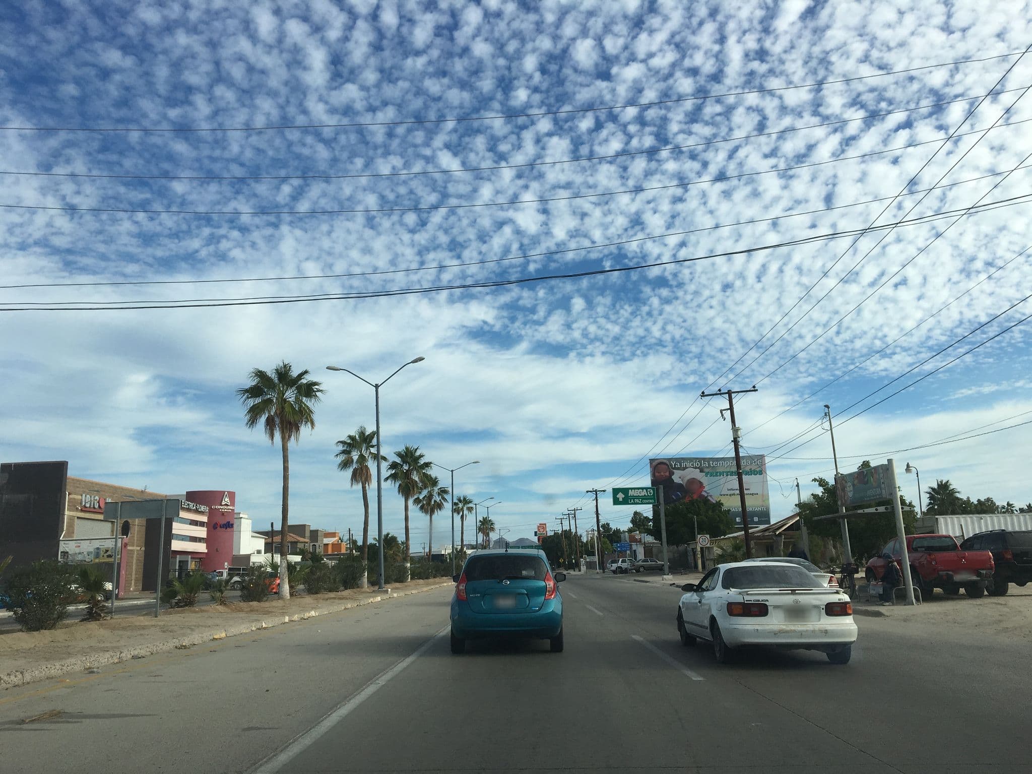 Street view near Hotel Calafia, La Paz — © ccossio (CC BY-SA · Mapillary)