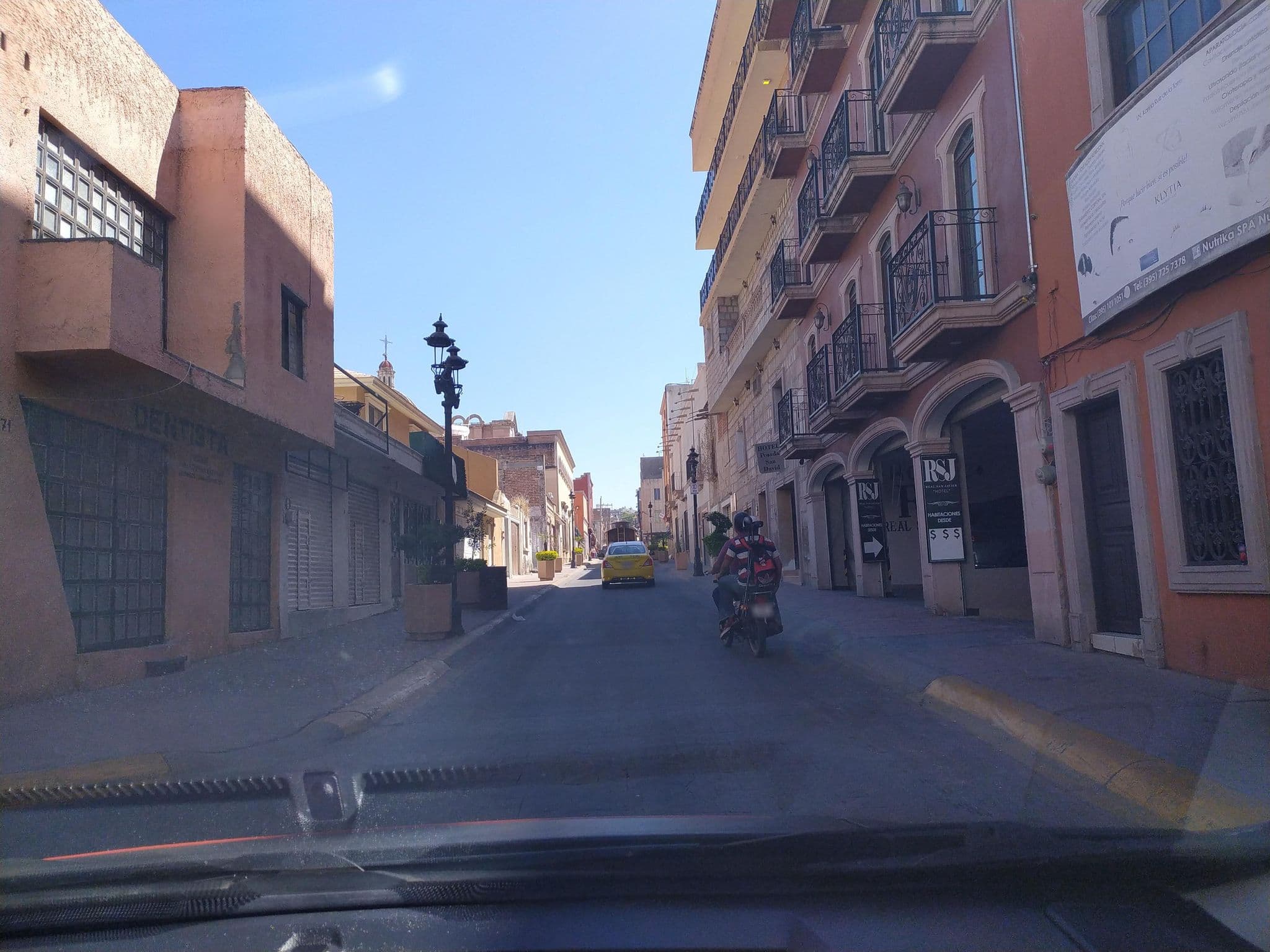 Street view near Hotel Real San Javier, San Juan de los Lagos — © xe1gyp (CC BY-SA · Mapillary)