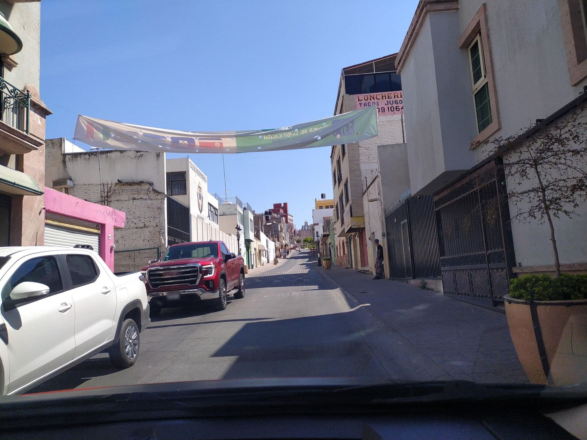 Street view near Hotel Estancia Real, San Juan de los Lagos — © xe1gyp (CC BY-SA · Mapillary)