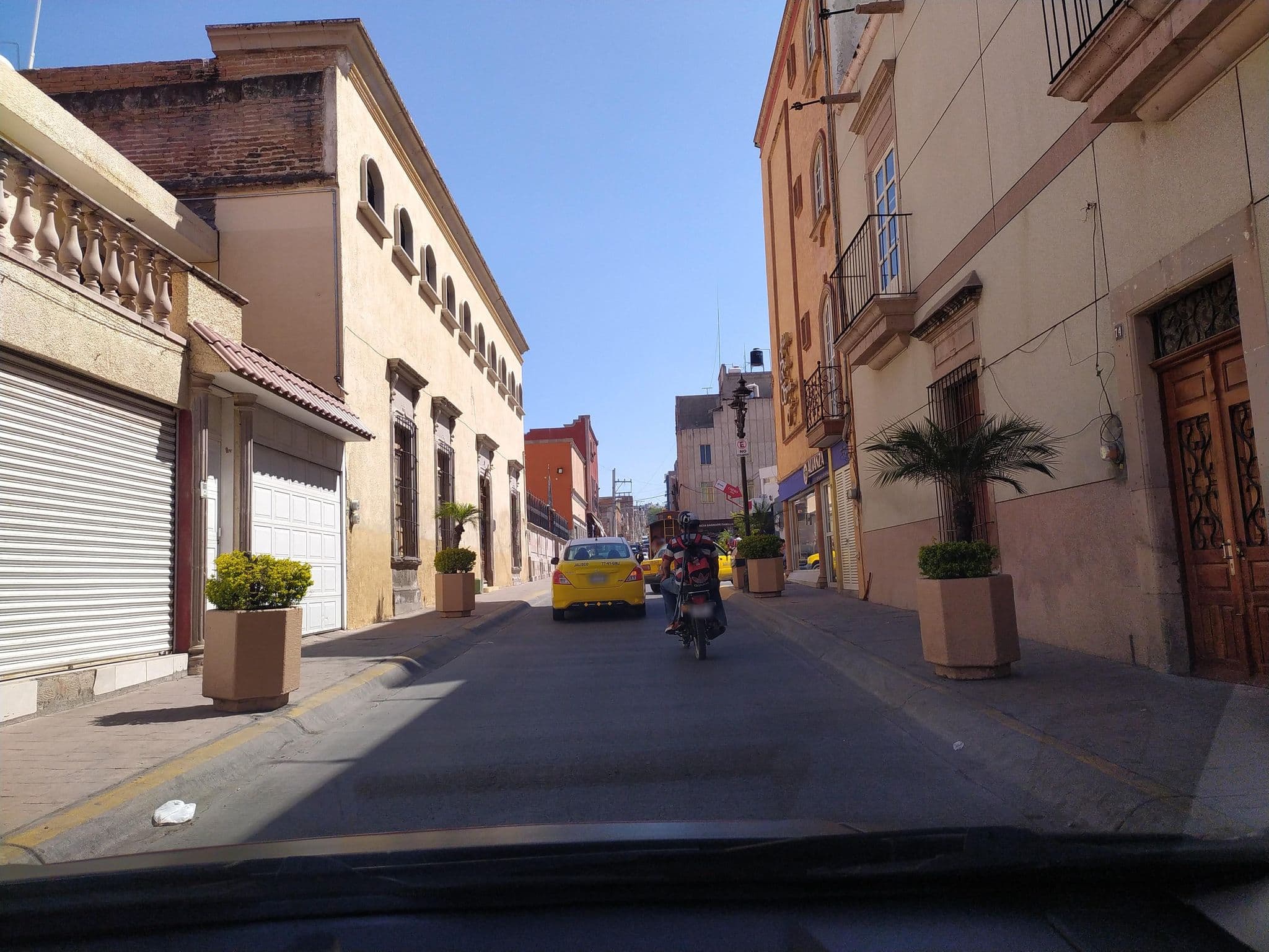 Street view near Hotel Real Santa Fe, San Juan de los Lagos — © xe1gyp (CC BY-SA · Mapillary)
