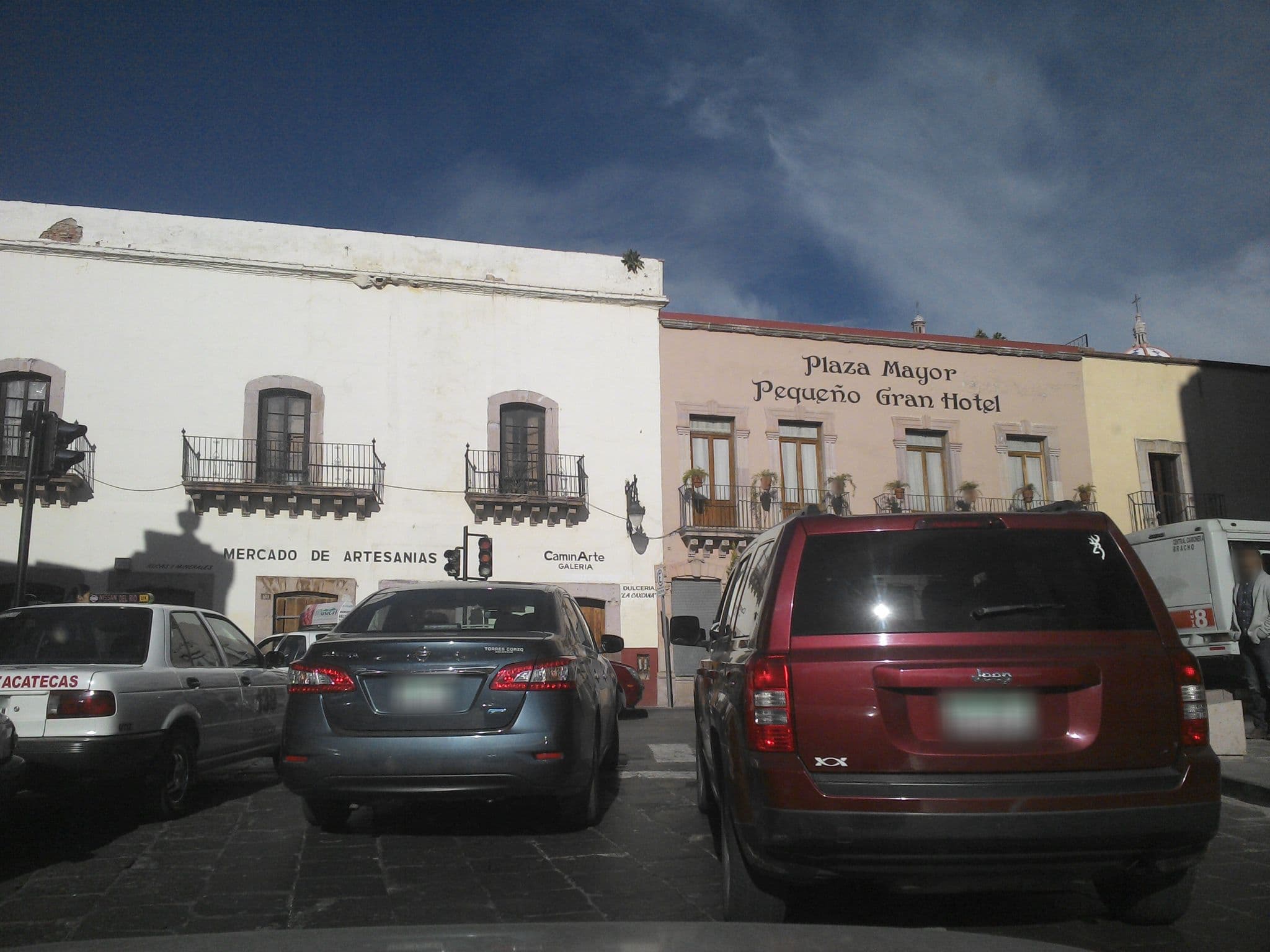 Street view near Hotel Plaza Mayor, Zacatecas — © xe1gyp (CC BY-SA · Mapillary)