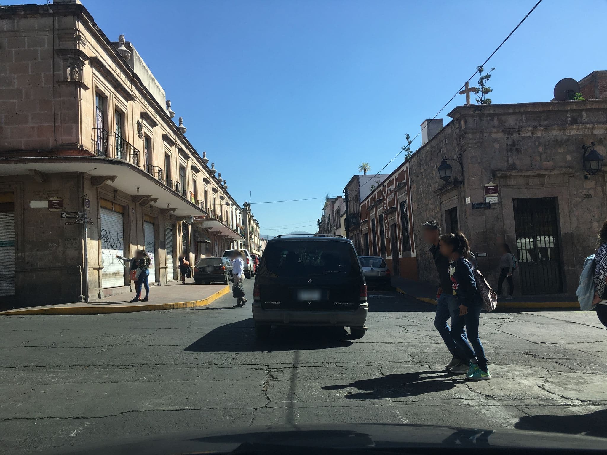 Street view near Hotel Regugio Agustinio, Morelia — © nicovargas (CC BY-SA · Mapillary)