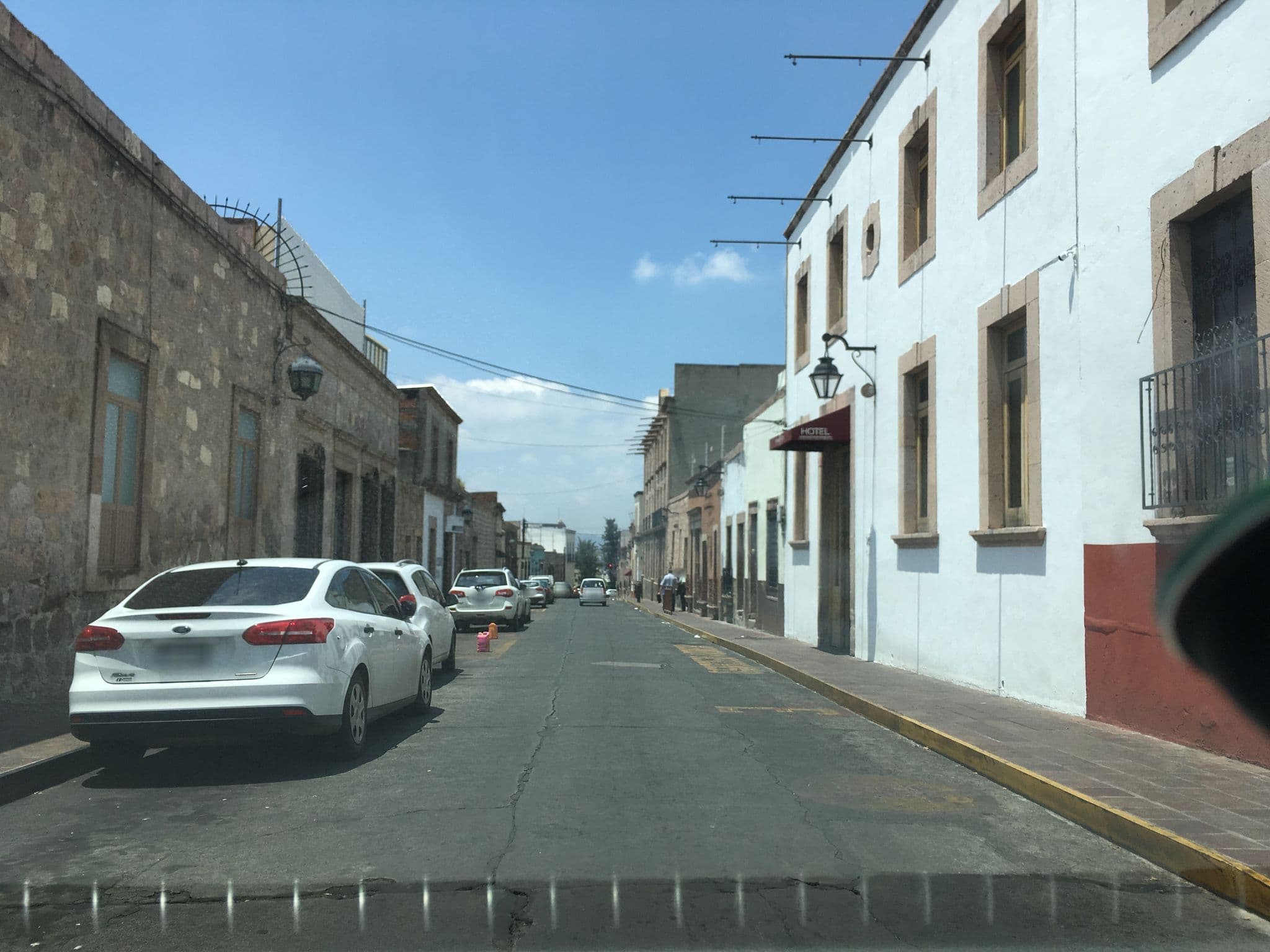Street view near Hotel & Suites Posada Del Cortijo, Morelia — © nicovargas (CC BY-SA · Mapillary)