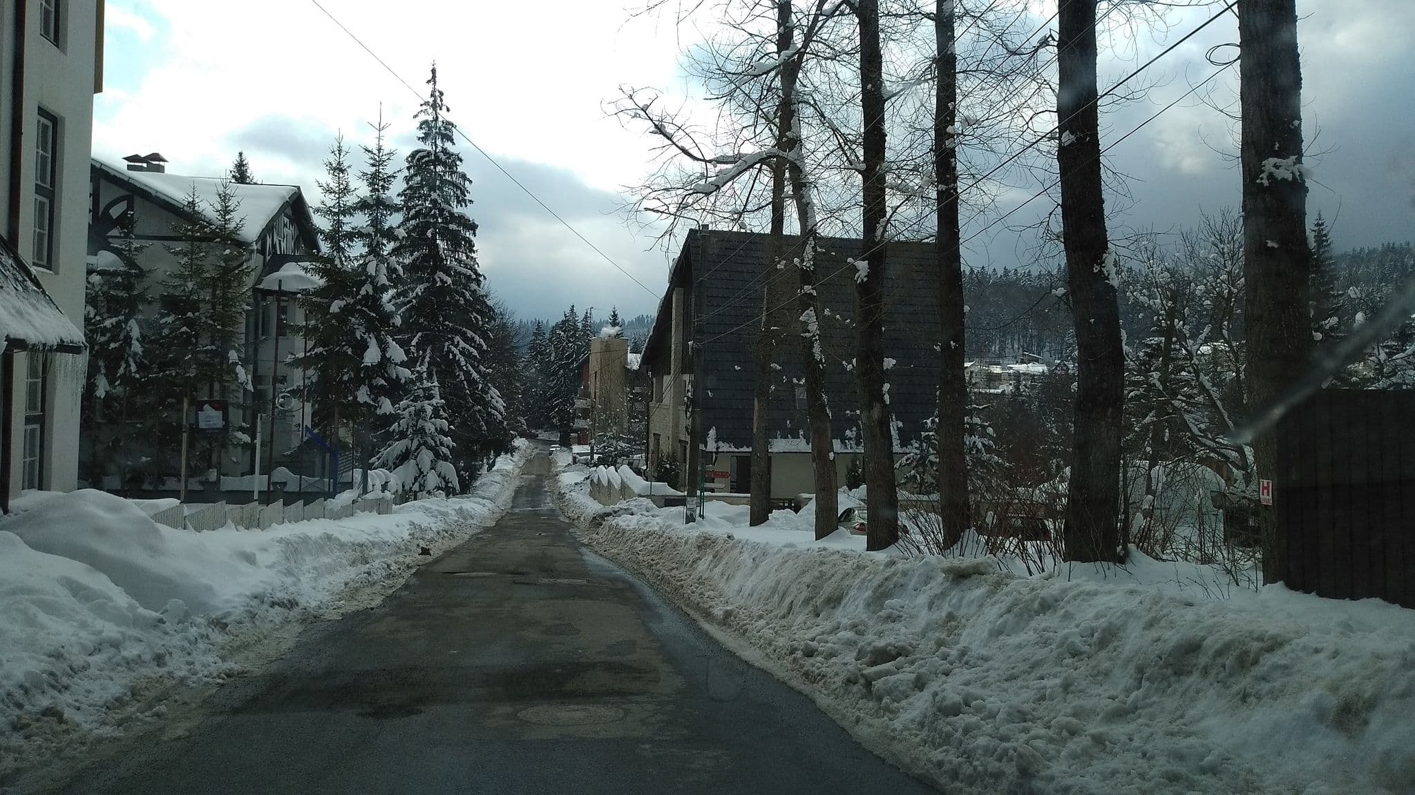 Street view near Hotel Roua, Predeal