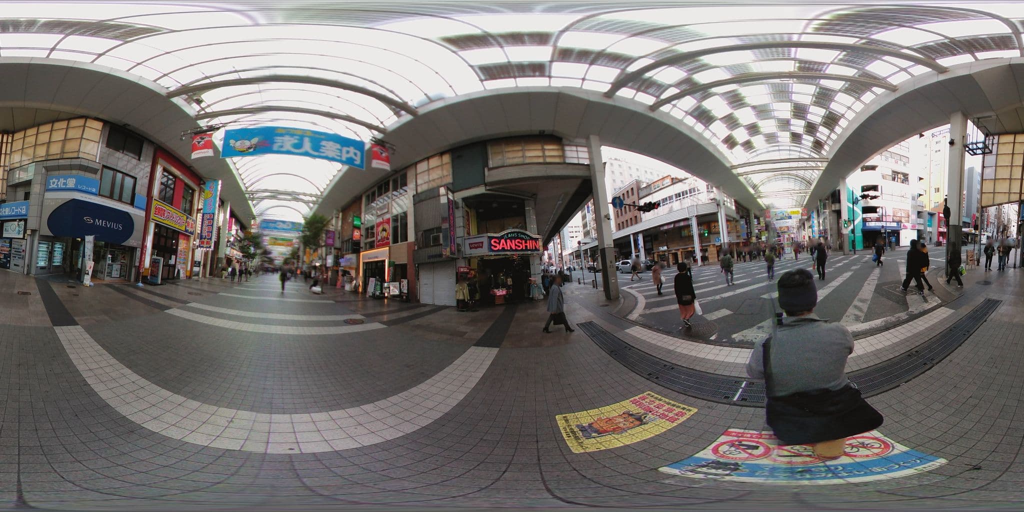 Street view near KⅡホテル下通, Kumamoto — © mura (CC BY-SA · Mapillary)