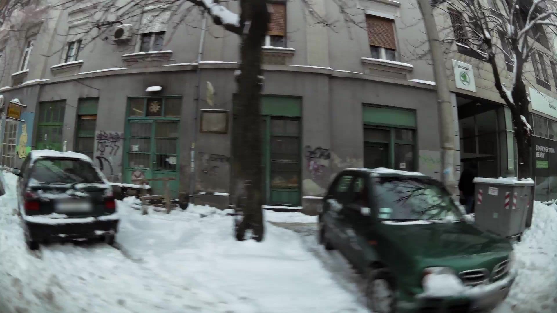 Street view near Prezident Palace Hotel, Belgrade