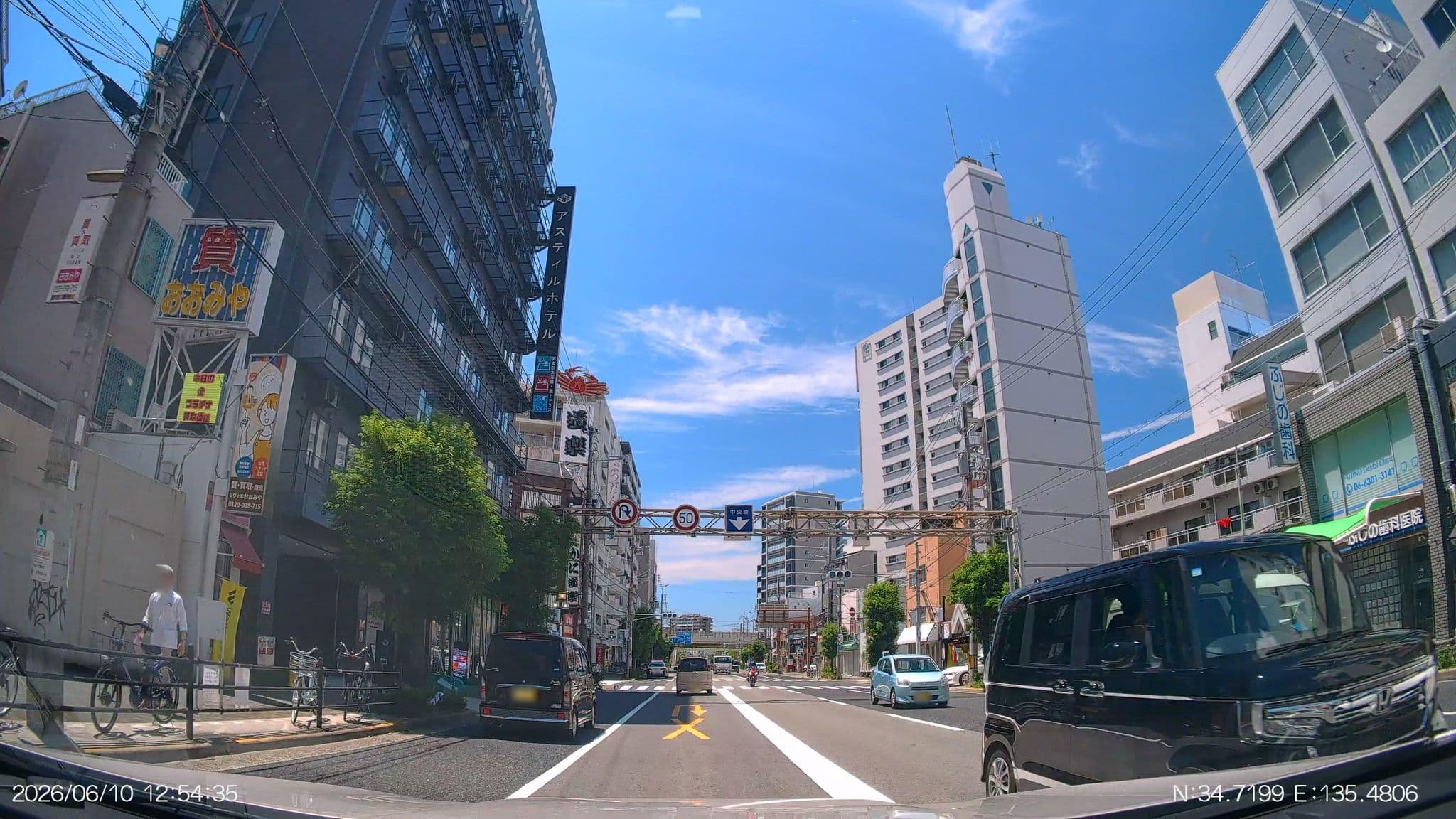 Street view near アスティルホテル十三プレシャス, Umeda — © aHS (CC BY-SA · Mapillary)