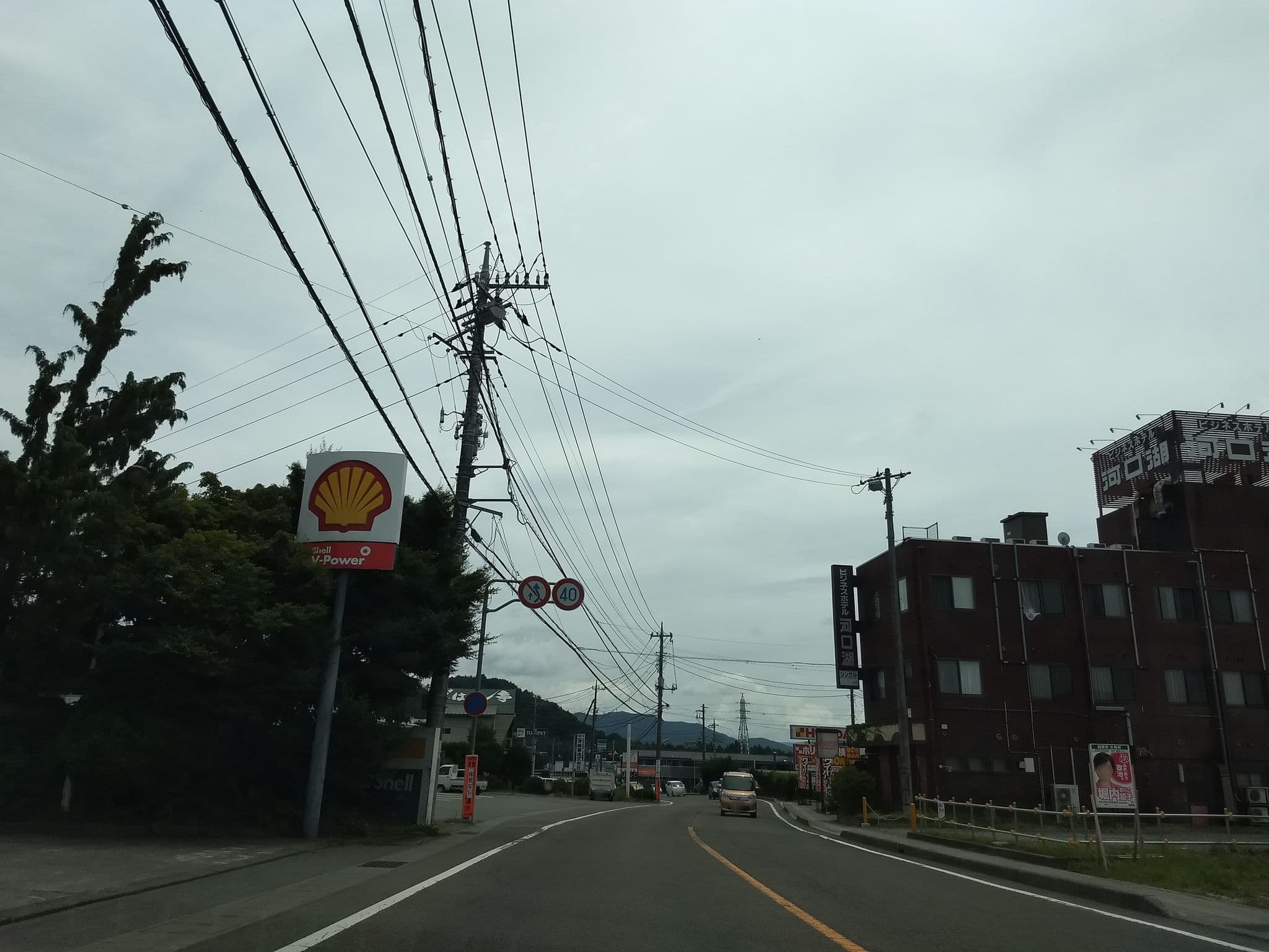 Street view near ビジネスホテル河口湖, Fujiyoshida — © drivephotograph (CC BY-SA · Mapillary)