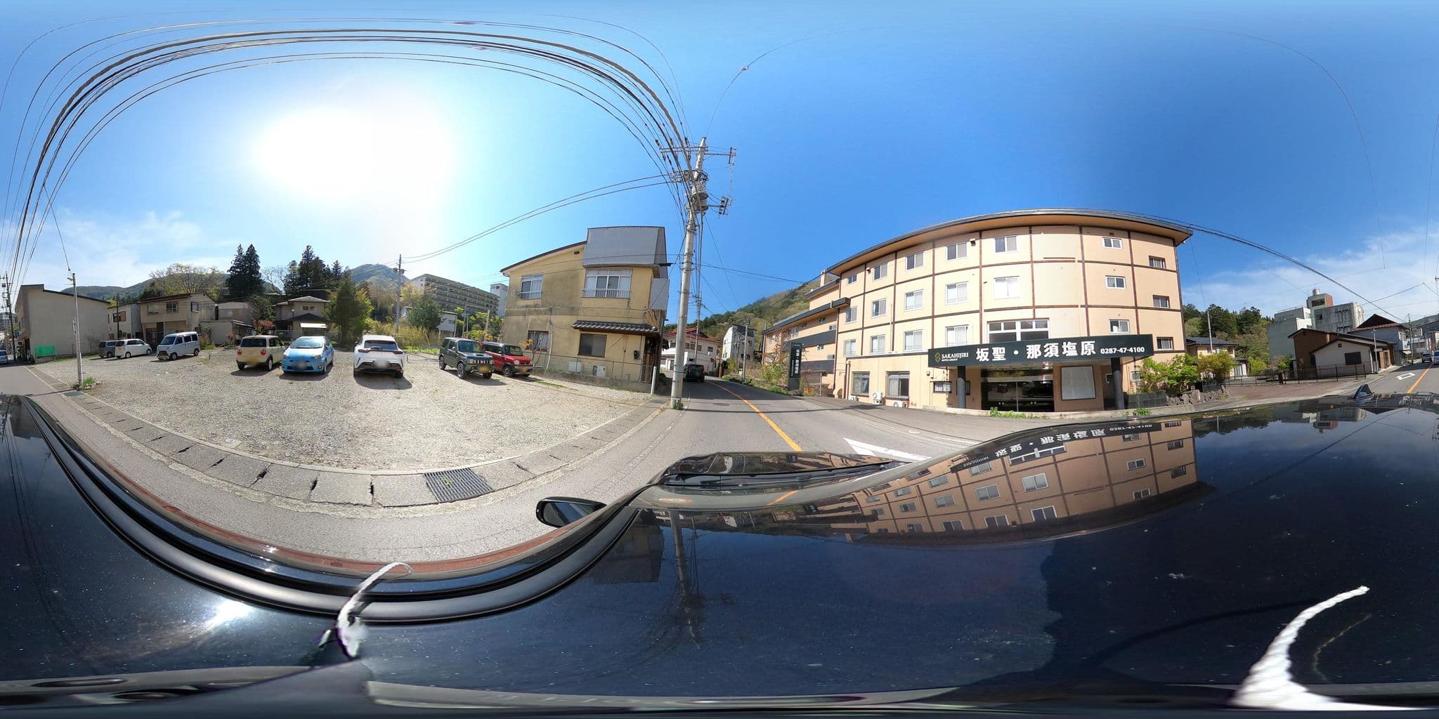 Street view near 復興御宿 富双江葉大馬 塩原秘極の湯 葵, Kinugawa Onsen — © yuki_charo (CC BY-SA · Mapillary)