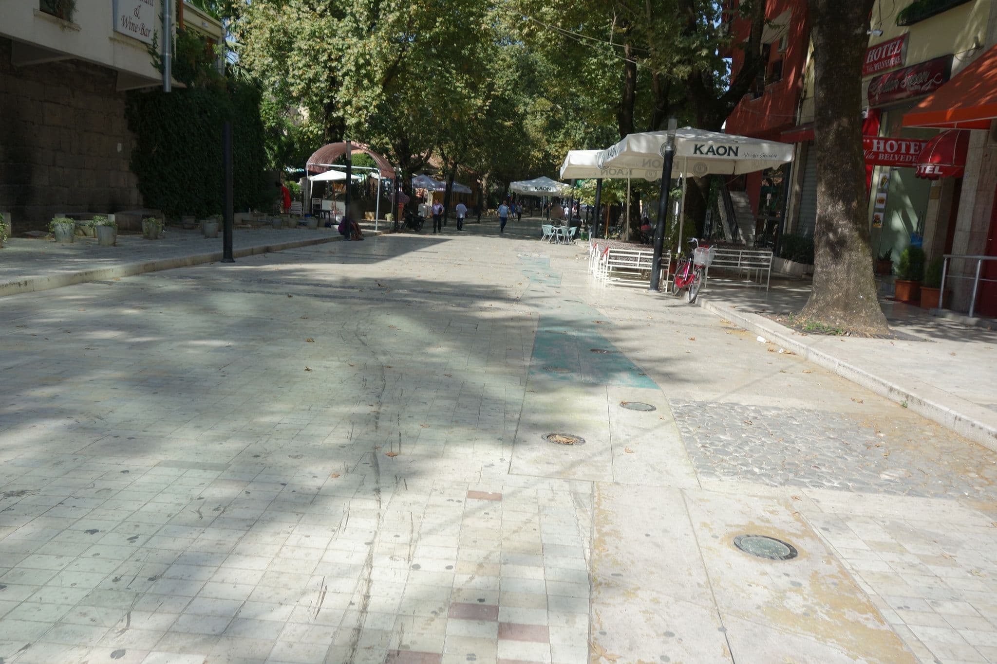 Street view near Hotel Millennium, Tirana — © malenki (CC BY-SA · Mapillary)