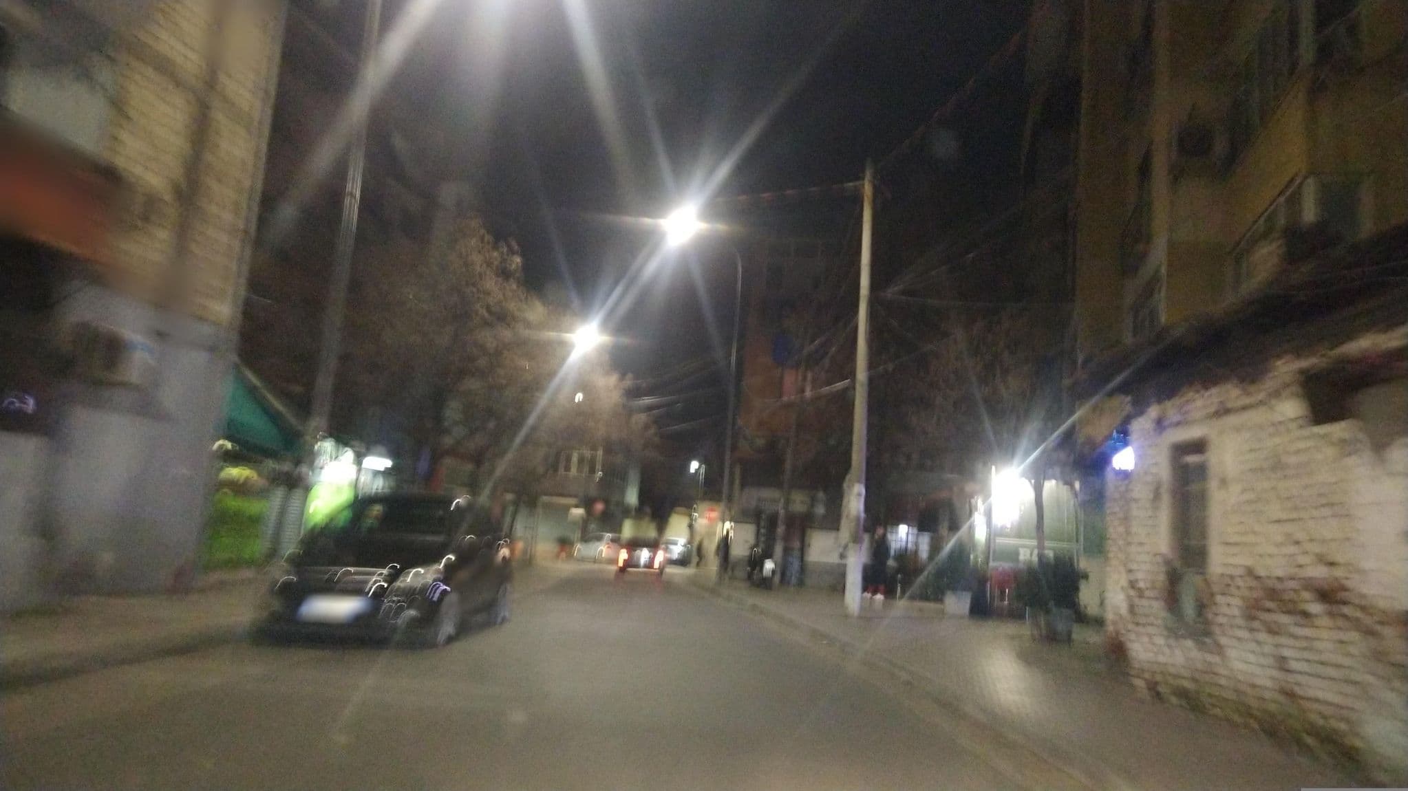 Street view near The Golden Rooster Hostel, Tirana — © Irdi (CC BY-SA · Mapillary)