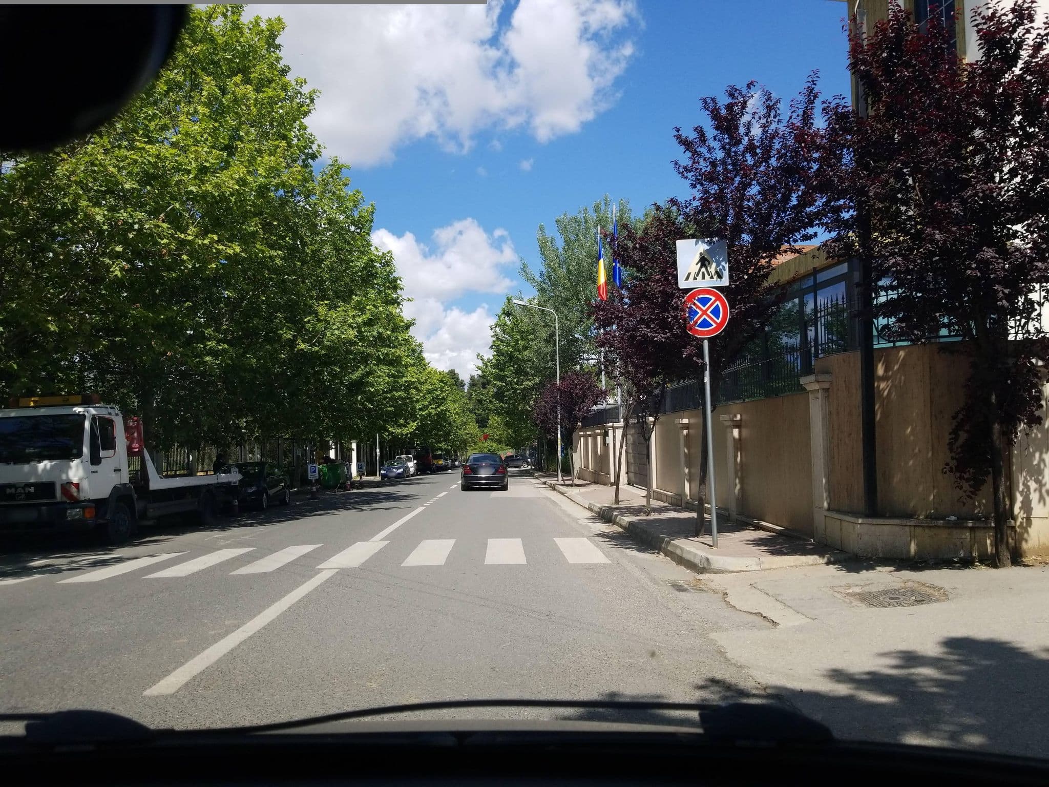 Street view near White Dream Hotel, Tirana — © denisju_osm (CC BY-SA · Mapillary)