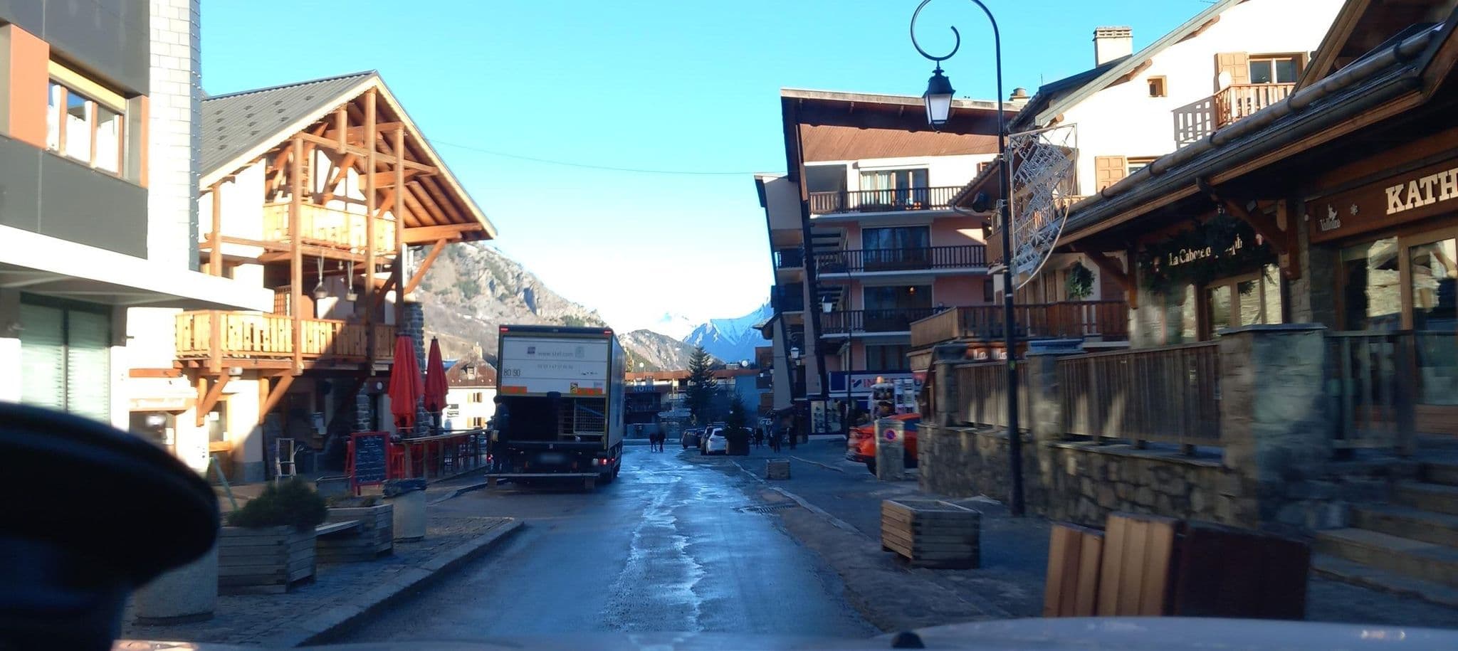 Street view near Les Pins, Valloire