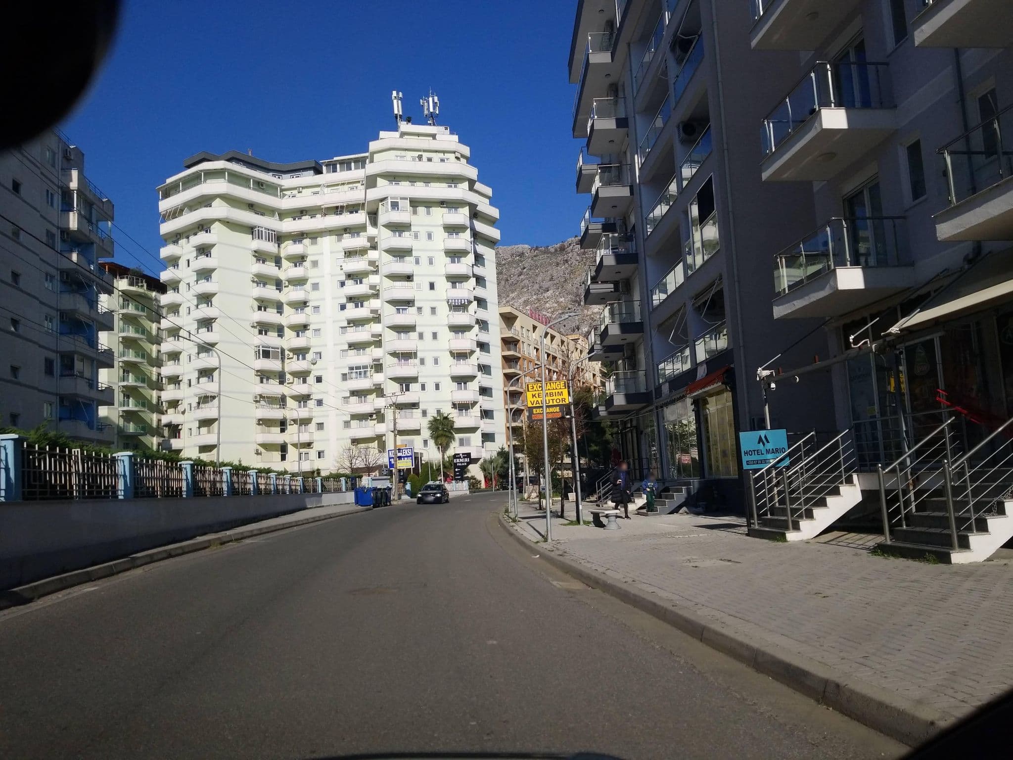 Street view near Hotel Iliria, Shëngjin — © denisju_osm (CC BY-SA · Mapillary)