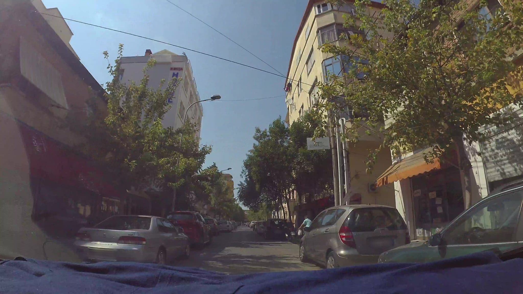 Street view near Kruja Hotel, Tirana — © kaart_3 (CC BY-SA · Mapillary)
