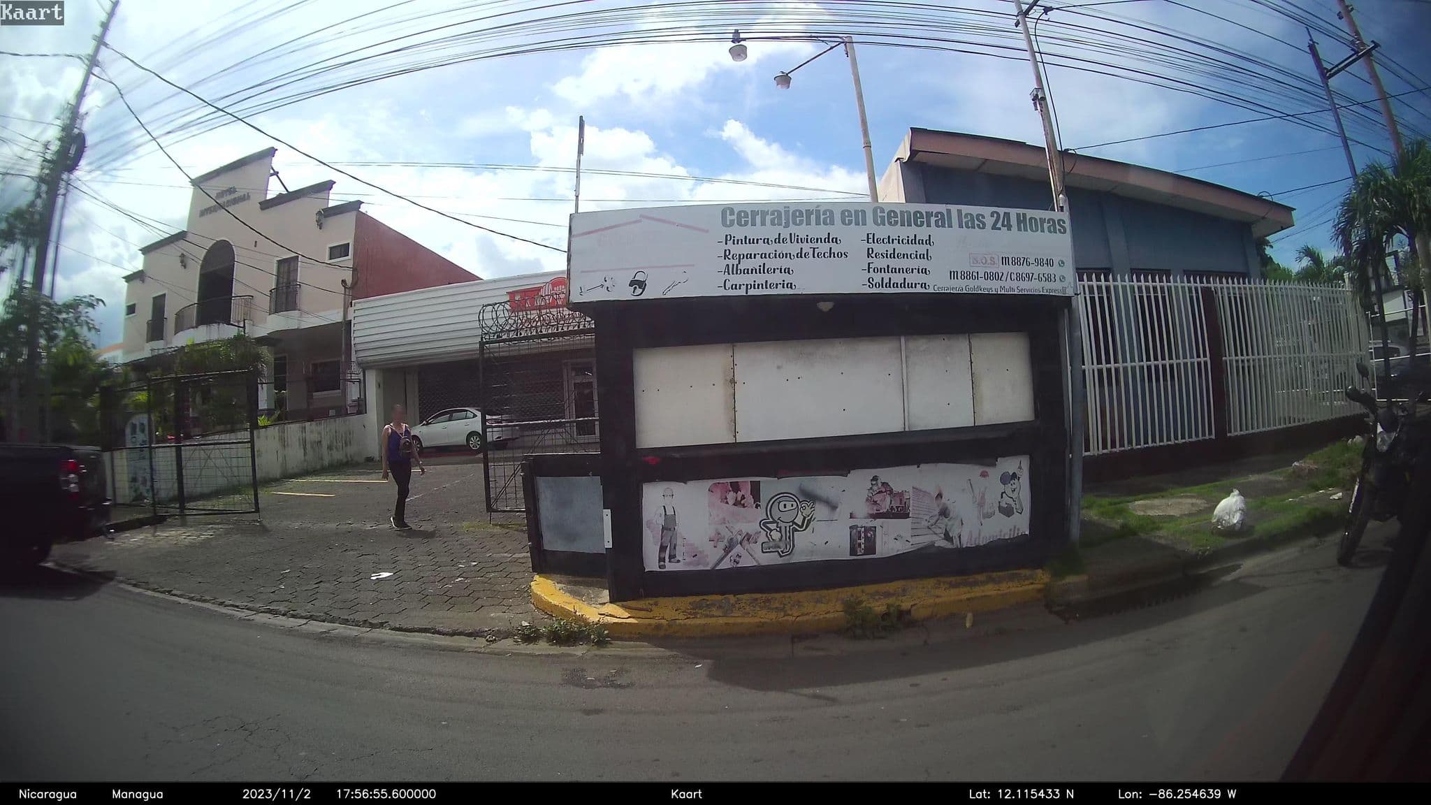 Street view near Hotel Internacional Managua, Managua — © kaart_2 (CC BY-SA · Mapillary)