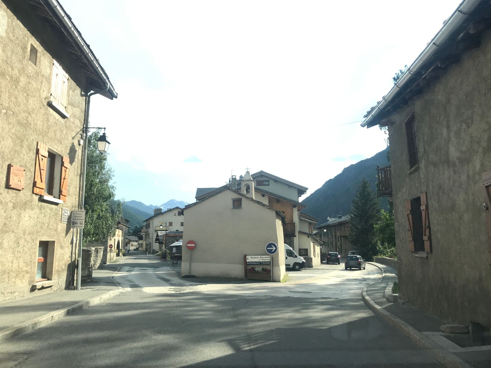 Street view near La Lombarde, Val-d'Isère