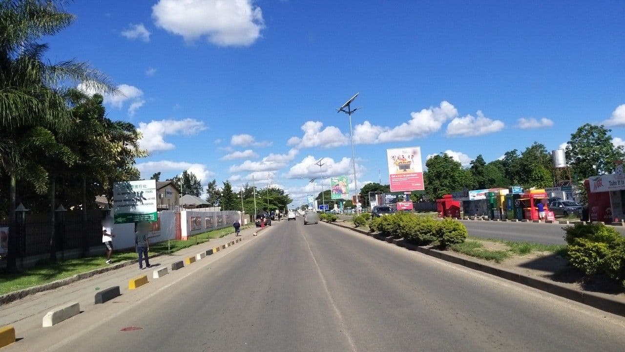 Street view near Golden Bridge Hotel, Lusaka — © alterblank (CC BY-SA · Mapillary)