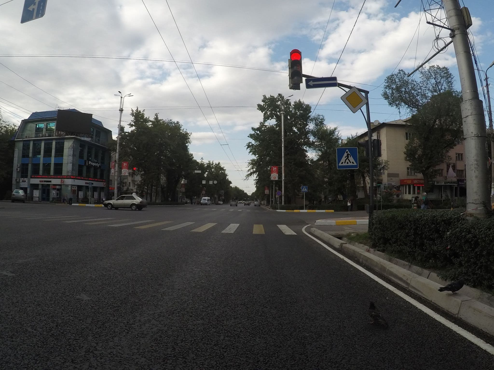 Street view near Kaganat Hostel, Bishkek — © chrisbeddow (CC BY-SA · Mapillary)