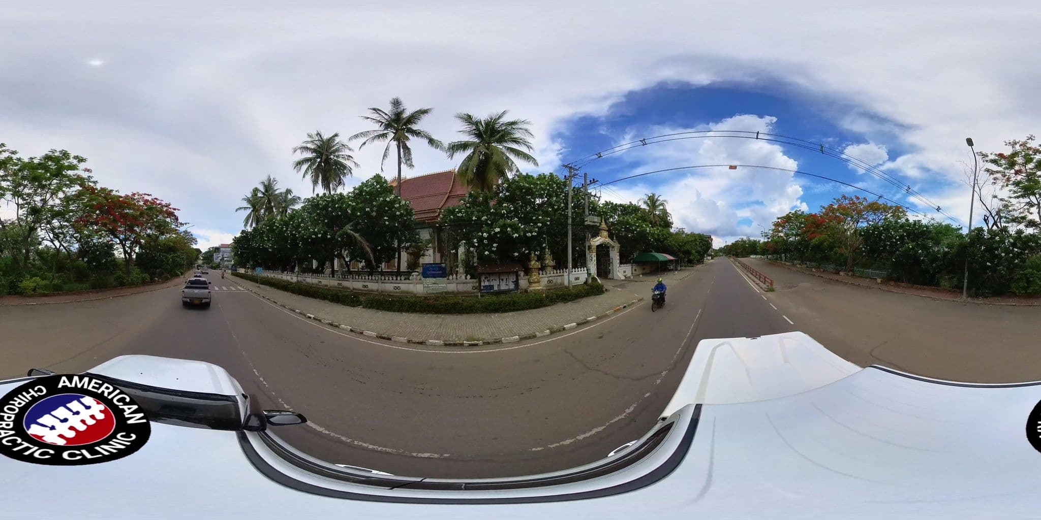 Street view near Chanthasome Guesthouse, Vientiane — © DrLogan (CC BY-SA · Mapillary)