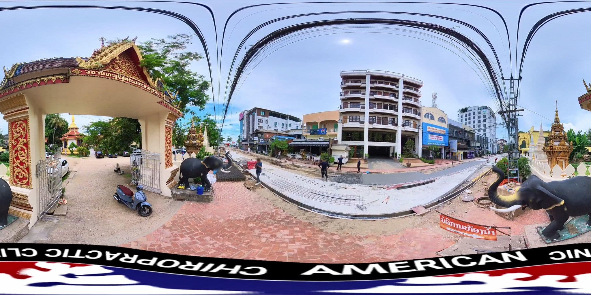Street view near Souphaphone Guesthouse, Vientiane — © DrLogan (CC BY-SA · Mapillary)