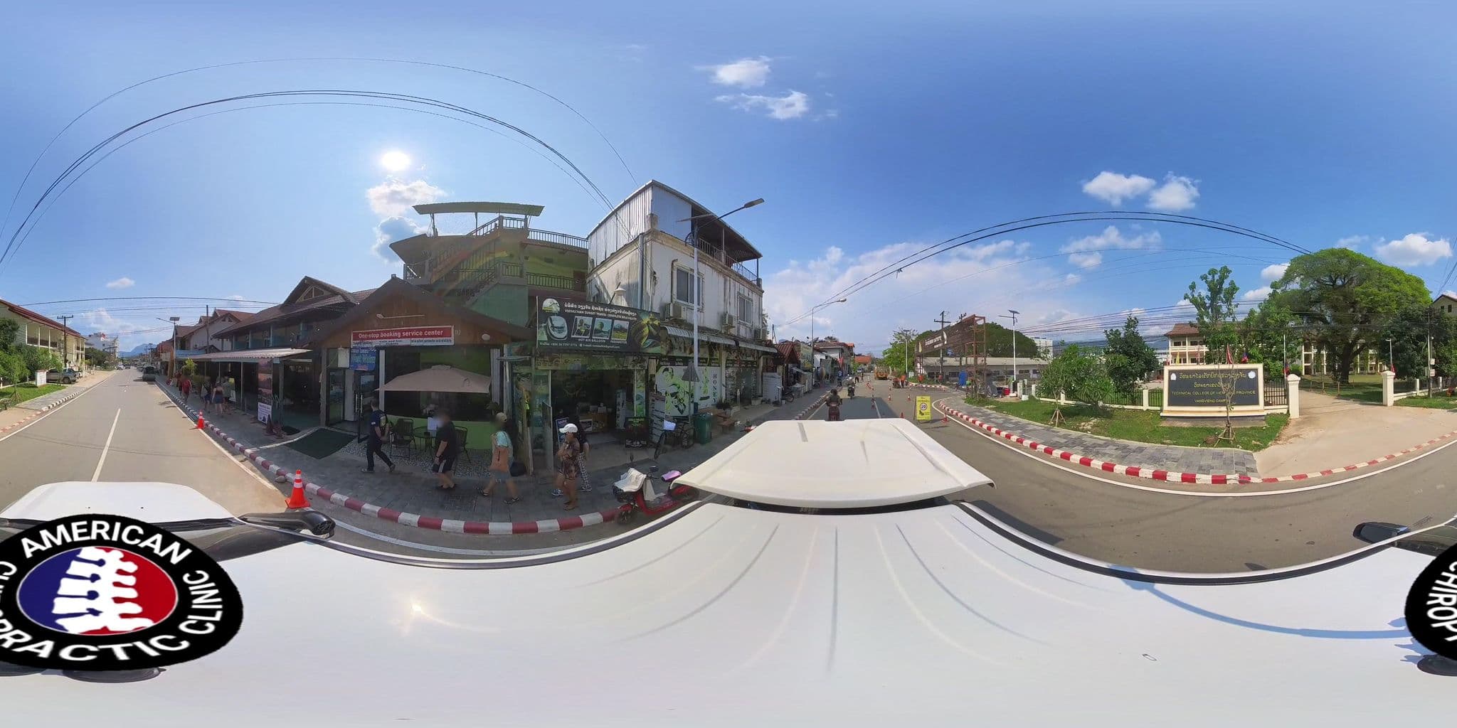 Street view near Vilay Vong Guest House, Vang Vieng — © DrLogan (CC BY-SA · Mapillary)