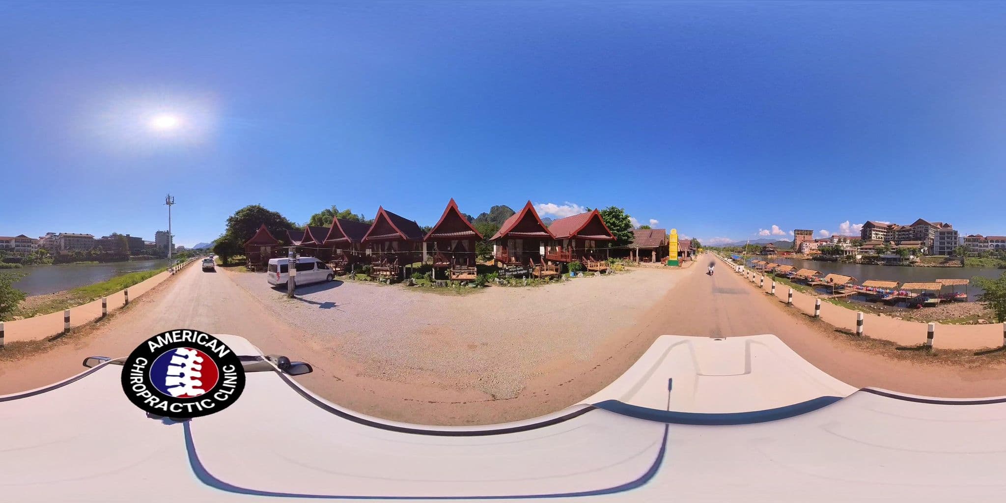 Street view near Otherside Bangalow, Vang Vieng — © DrLogan (CC BY-SA · Mapillary)