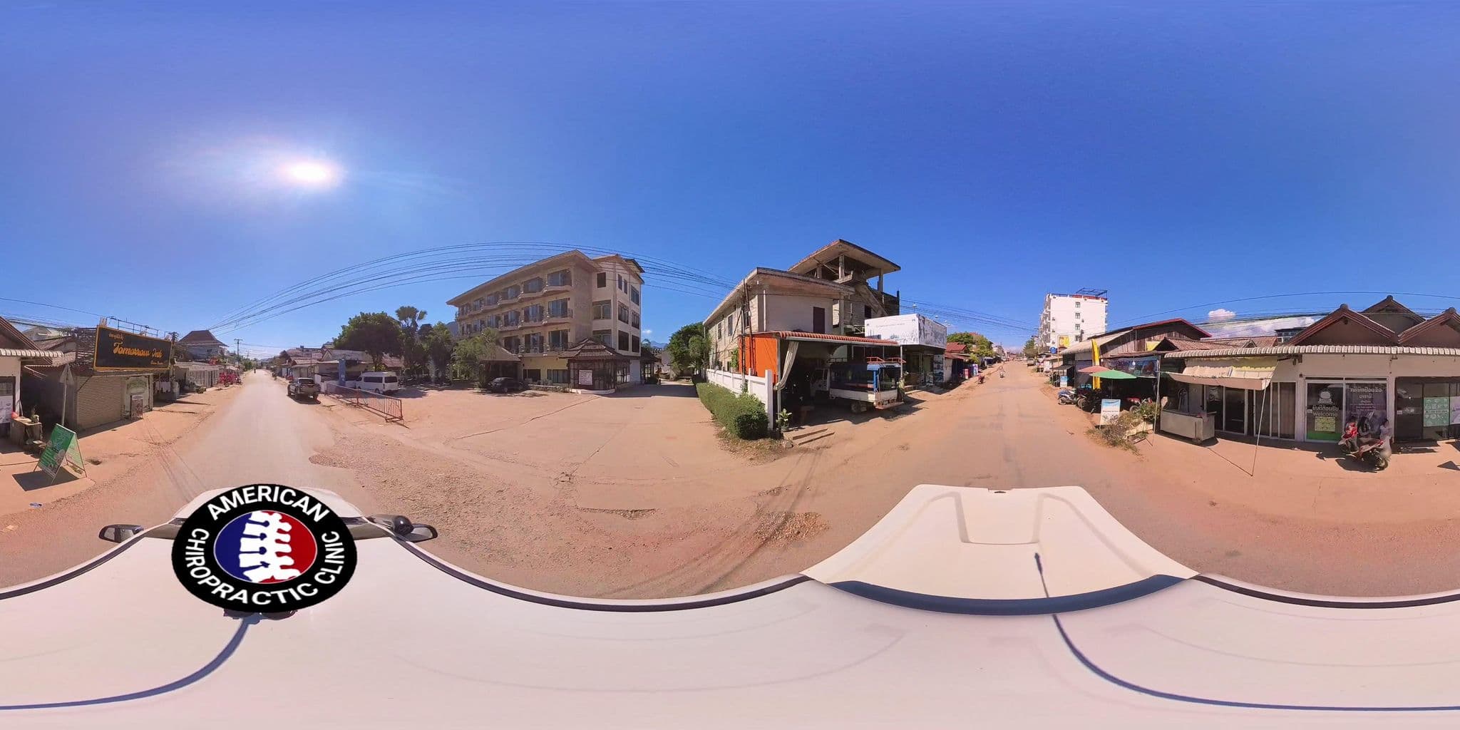 Street view near Thaveesuk Hotel, Vang Vieng — © DrLogan (CC BY-SA · Mapillary)
