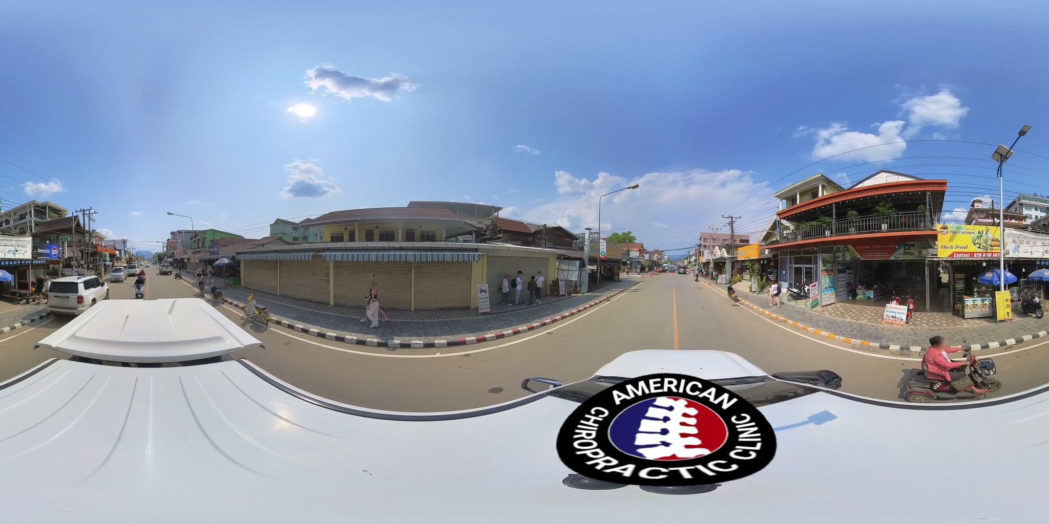 Street view near vangvieng greathouse, Vang Vieng — © DrLogan (CC BY-SA · Mapillary)