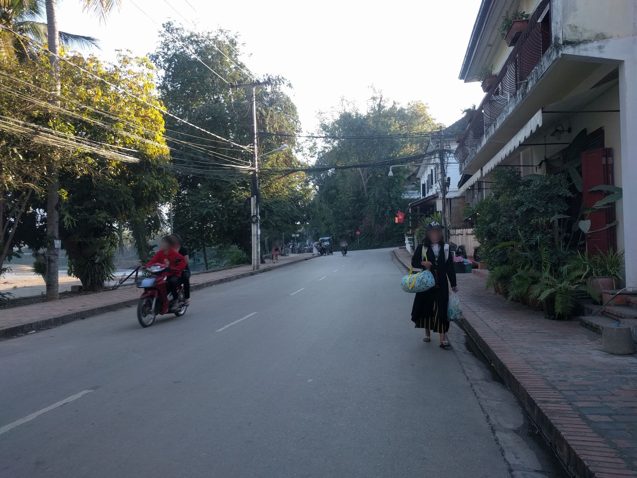 Street view near Saynamkhan Guesthouse, Luang Prabang — © emackres (CC BY-SA · Mapillary)