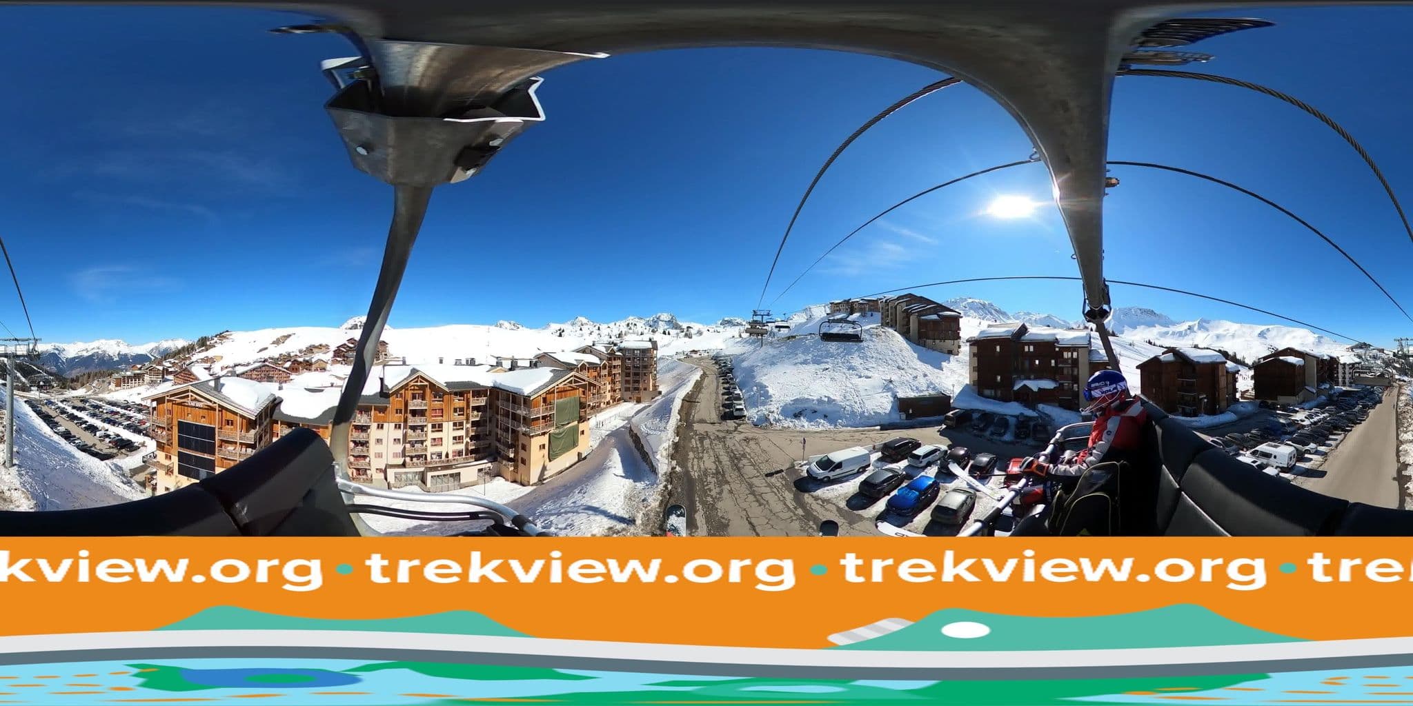 Street view near Odalys Prestige Front de Neige A-B-C, Belle-Plagne — © trekviewed (CC BY-SA · Mapillary)