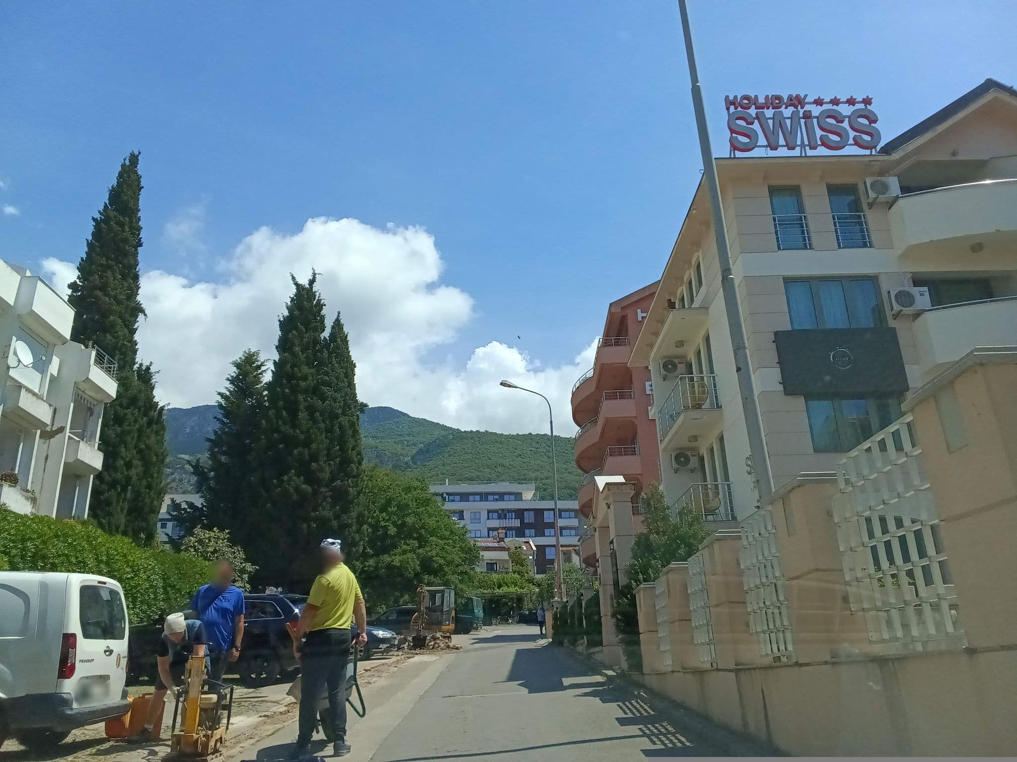 Street view near Hotel Swiss Holiday, Budva — © gisbudva (CC BY-SA · Mapillary)