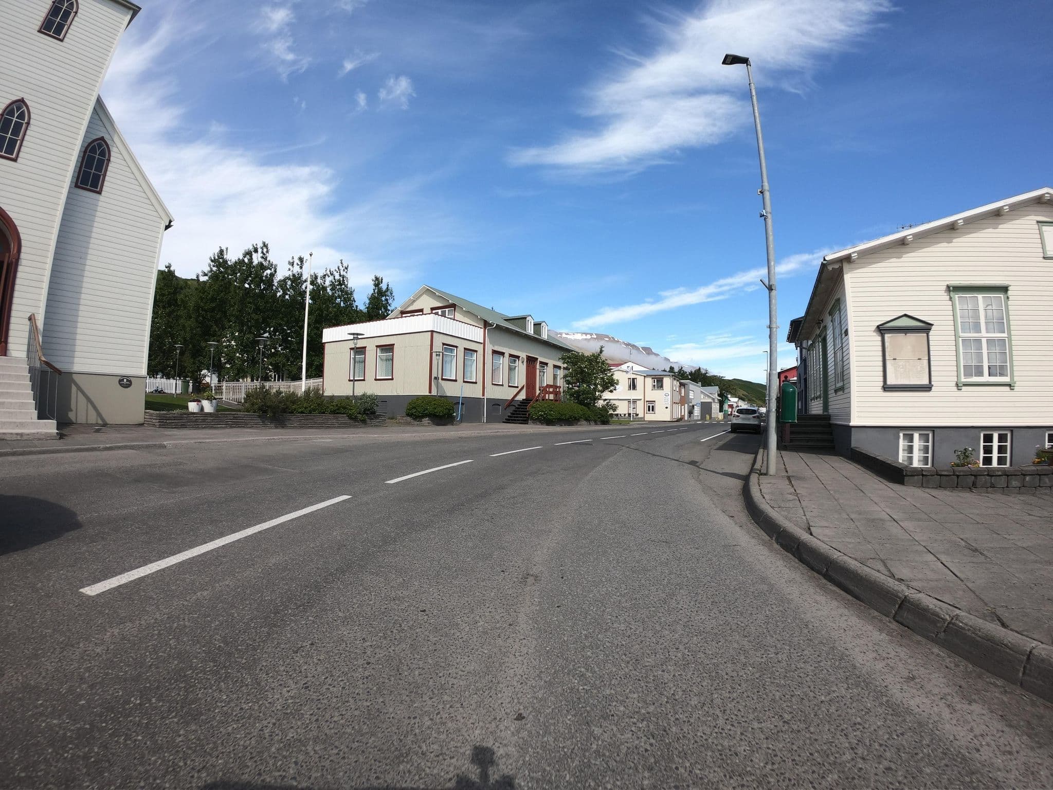 Street view near Drangey Gistiheimili, Sauðárkrókur — © bartjakob1 (CC BY-SA · Mapillary)