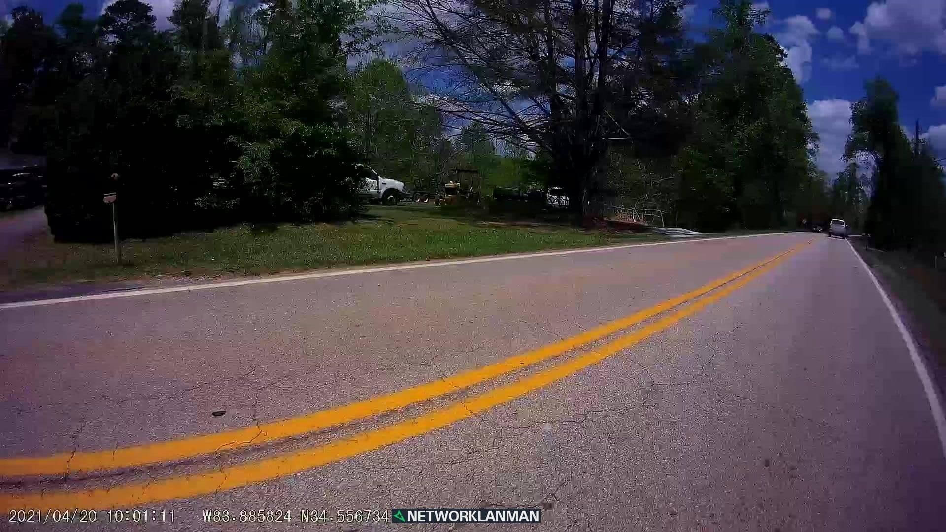 Street view near Hatfield's Hideaway Cabin, Dahlonega — © networklanman (CC BY-SA · Mapillary)