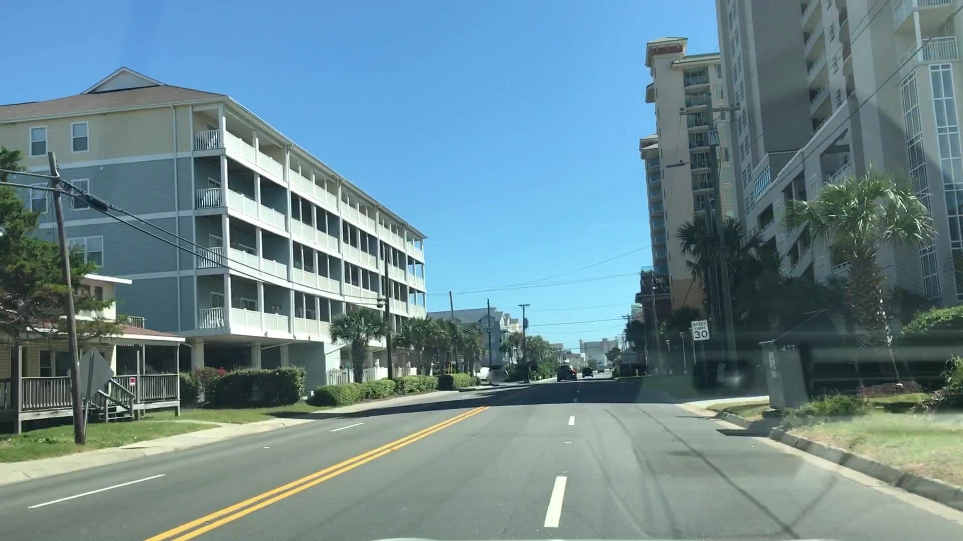 Street view near Sunchaser (Elliott Beach Rentals), North Myrtle Beach — © lvl5 (CC BY-SA · Mapillary)