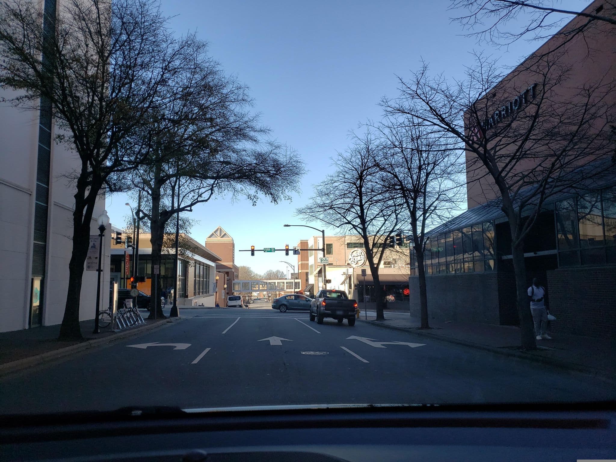 Street view near Adams Mark West Tower, Winston-Salem — © guyutetube (CC BY-SA · Mapillary)