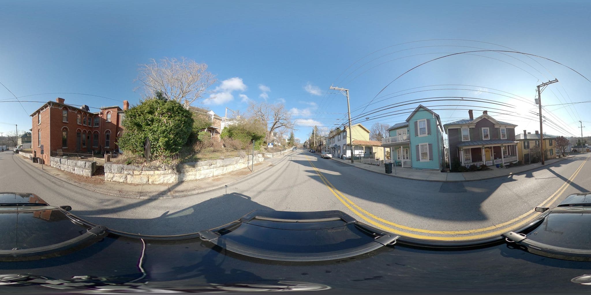 Street view near The Hunker Down, Staunton — © pmfox97 (CC BY-SA · Mapillary)