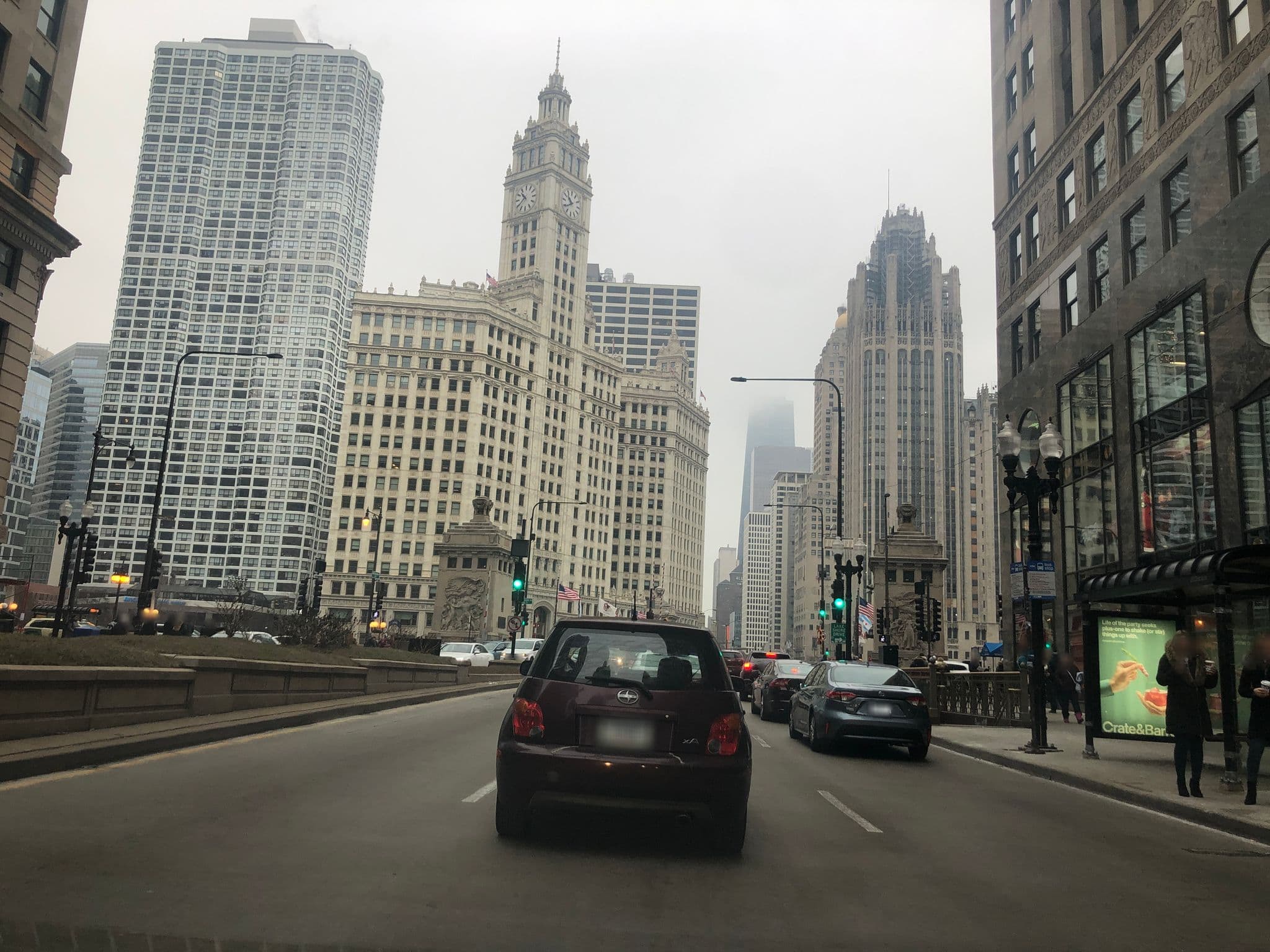 Street view near Grand Hyatt-Manchester, Chicago Loop — © glendachagas (CC BY-SA · Mapillary)