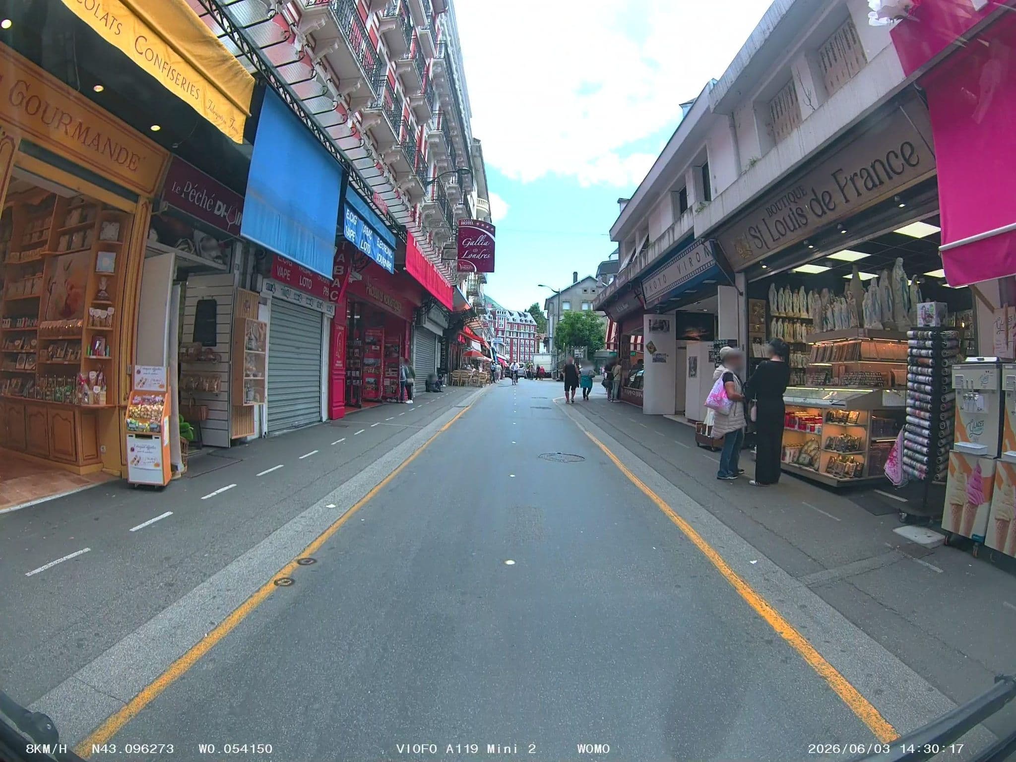 Street view near Hôtel du Rocher, Lourdes — © soulcover (CC BY-SA · Mapillary)