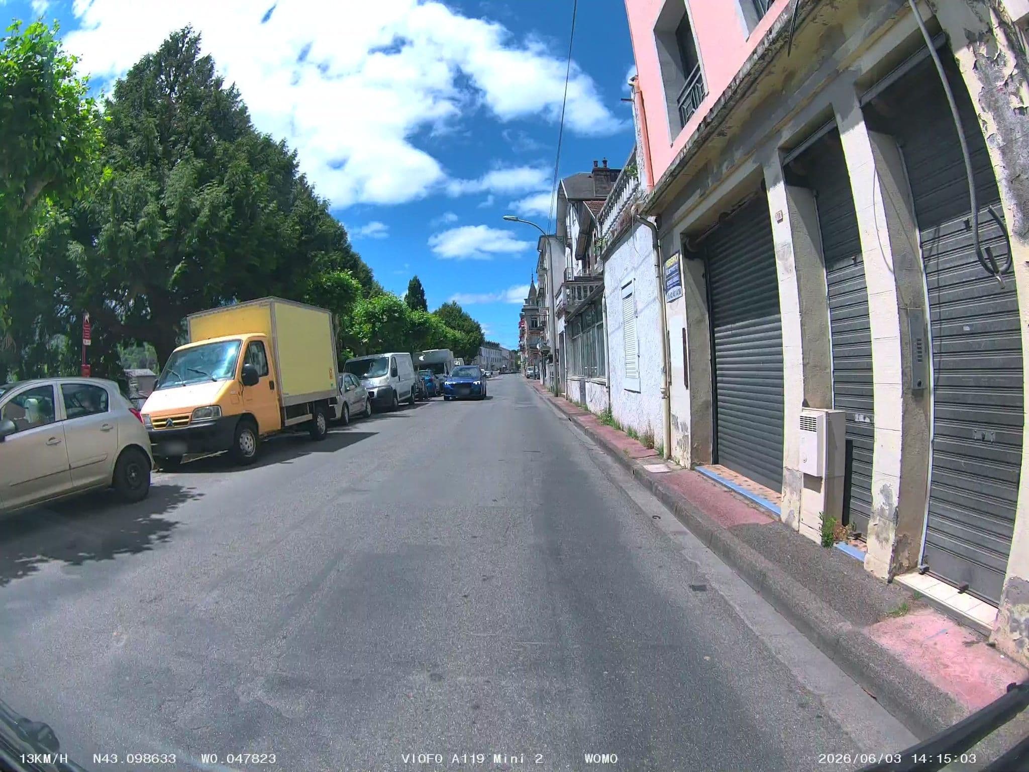 Street view near Hôtel Plaisance, Lourdes