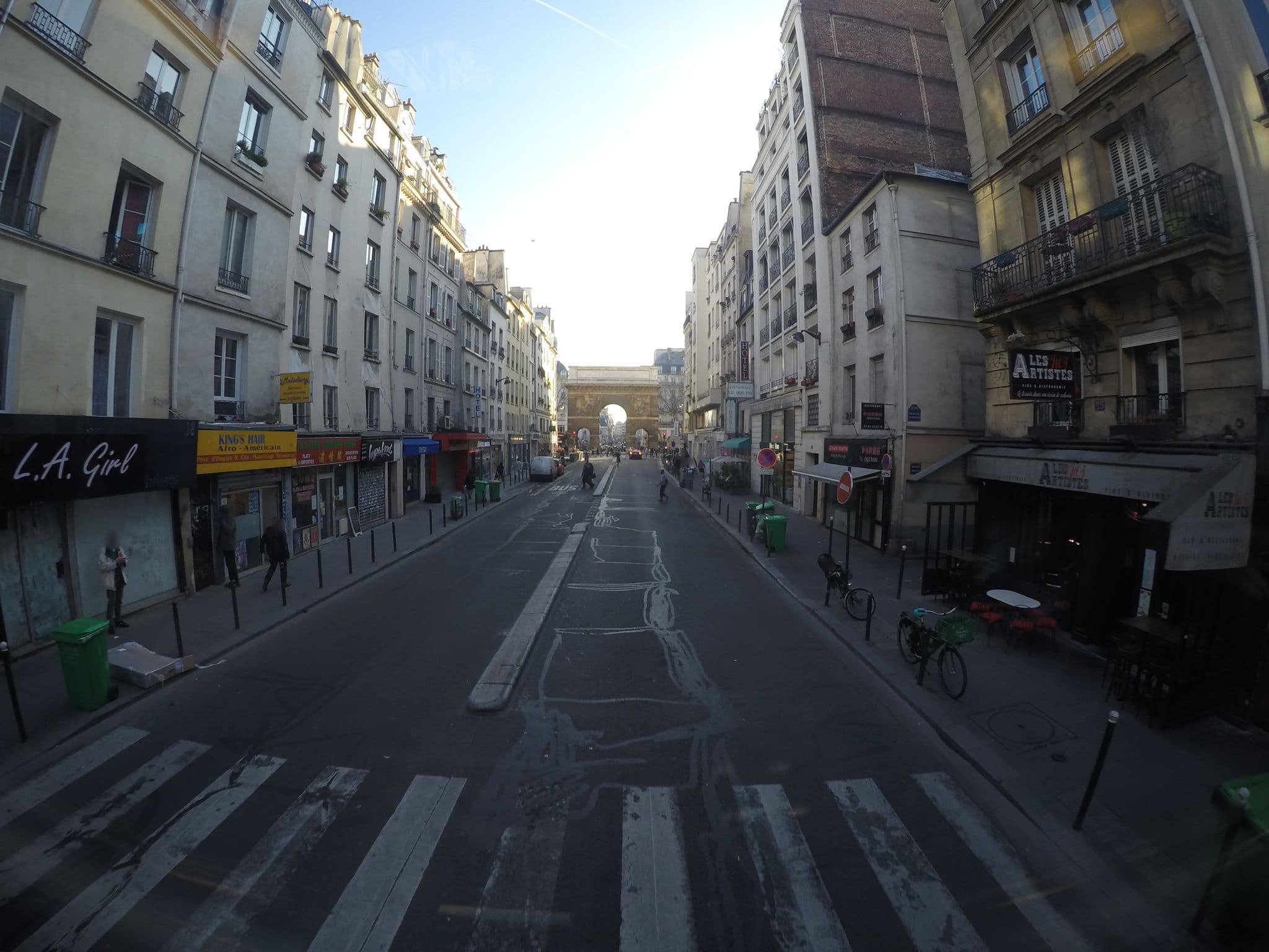 Street view near Hôtel Mimosa, Paris 10 Entrepôt — © ccossio (CC BY-SA · Mapillary)