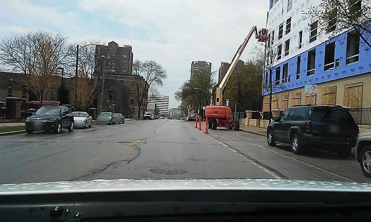 Street view near The Park East Hotel, Milwaukee — © aqua01 (CC BY-SA · Mapillary)