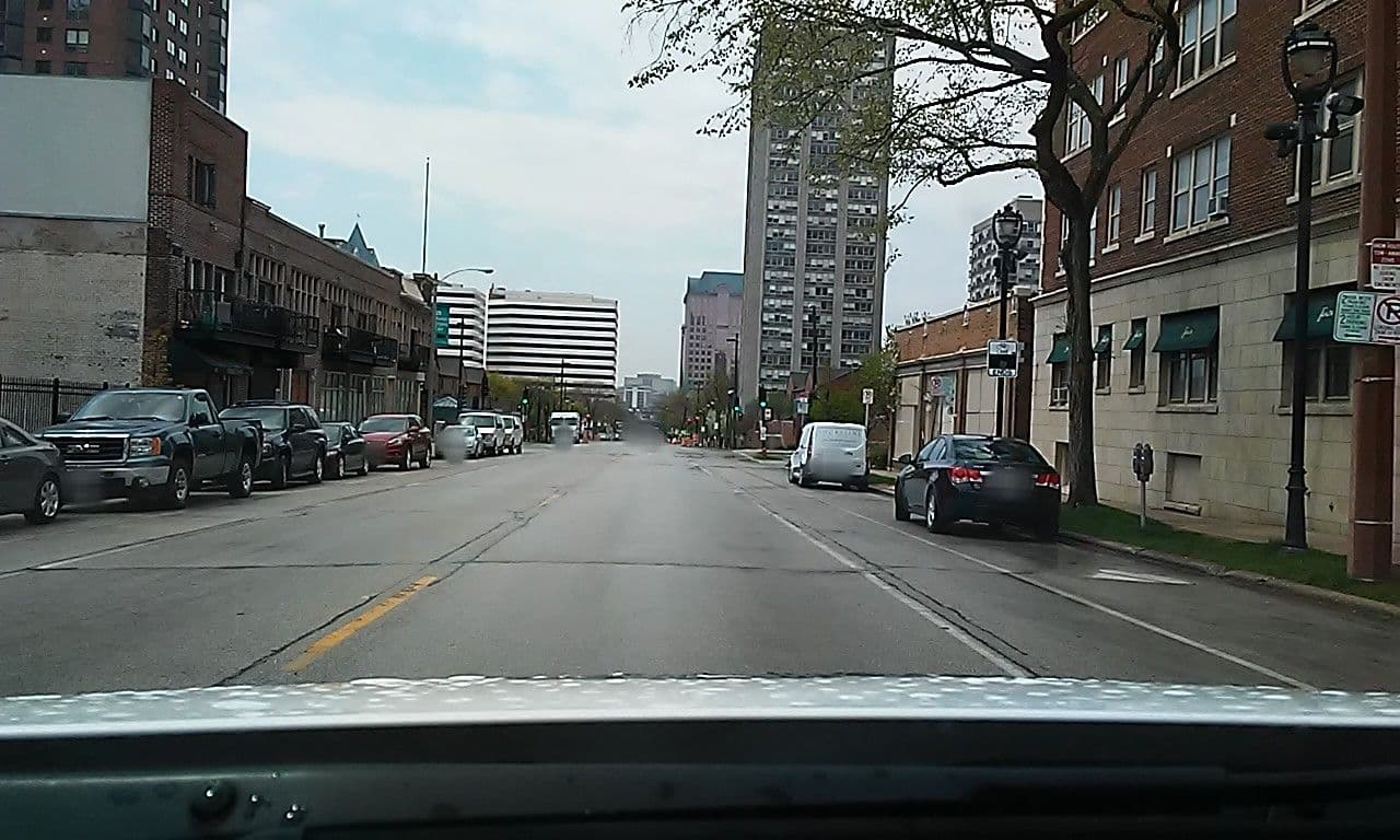 Street view near The Plaza Hotel Milwaukee, Milwaukee — © aqua01 (CC BY-SA · Mapillary)