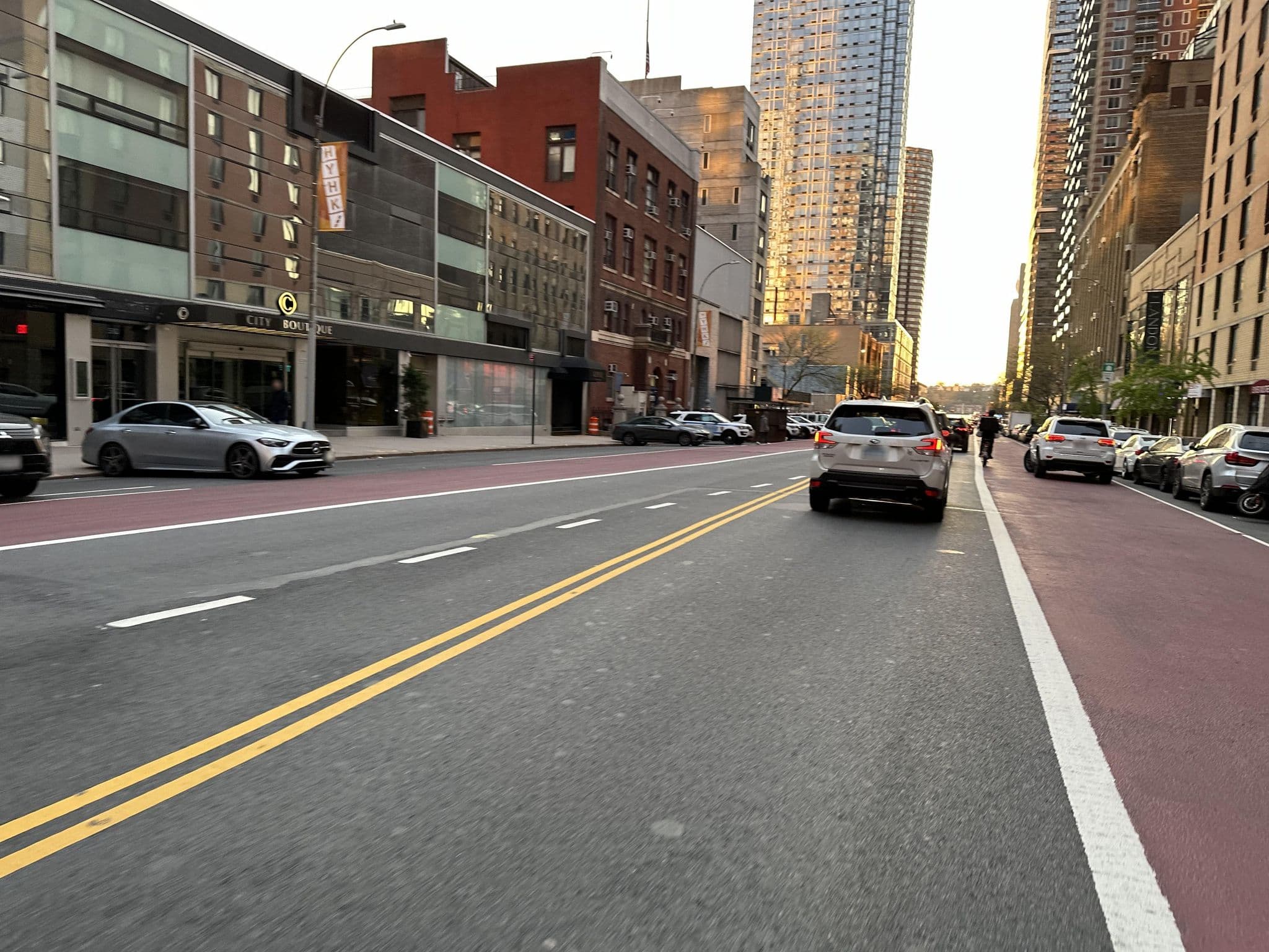 Street view near The OUT NYC Hotel, Hell's Kitchen — © RobinZyx (CC BY-SA · Mapillary)