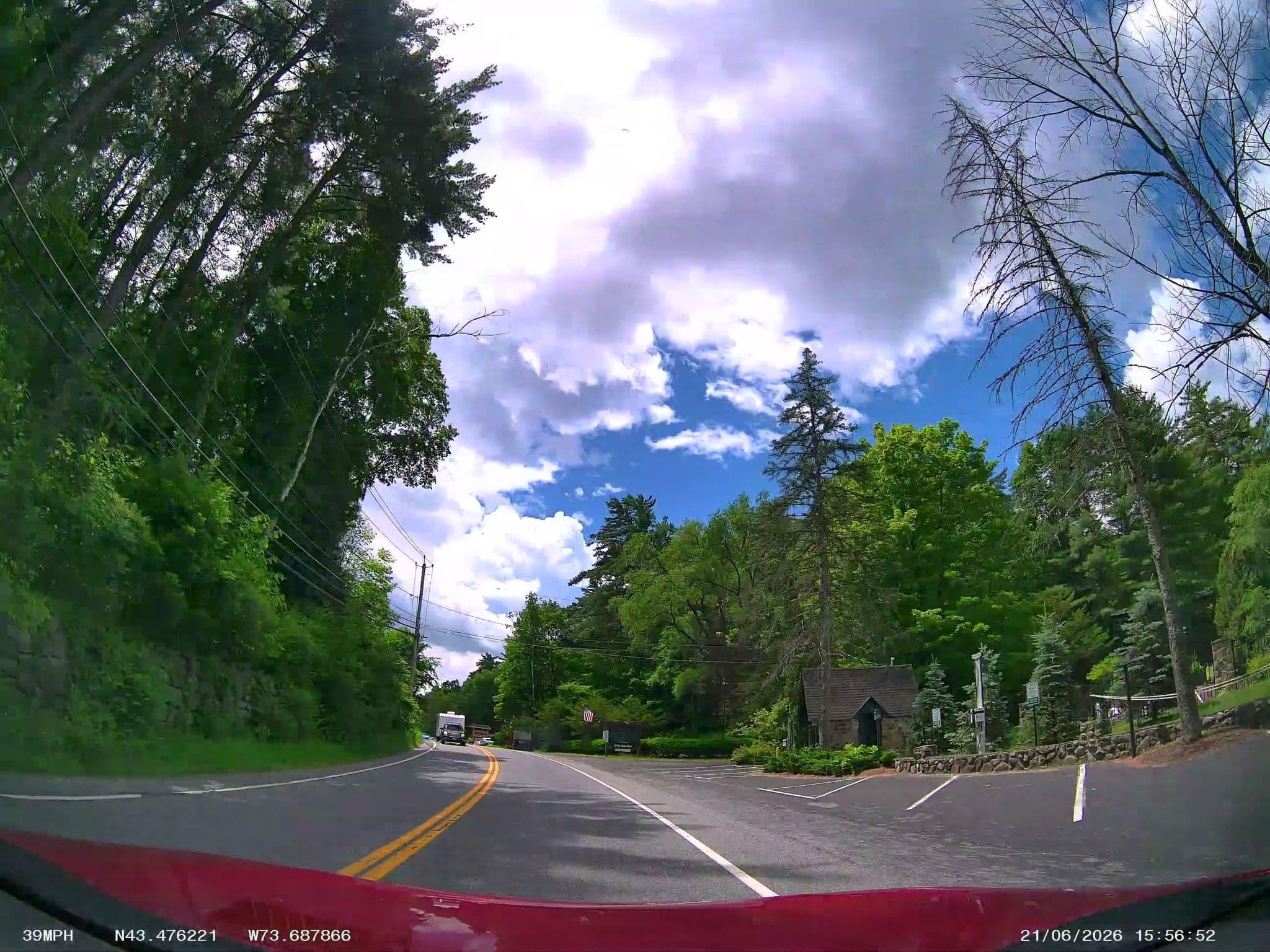 Street view near Adirondack Diamond Point Lodge, Queensbury — © DrivingRoundTown (CC BY-SA · Mapillary)