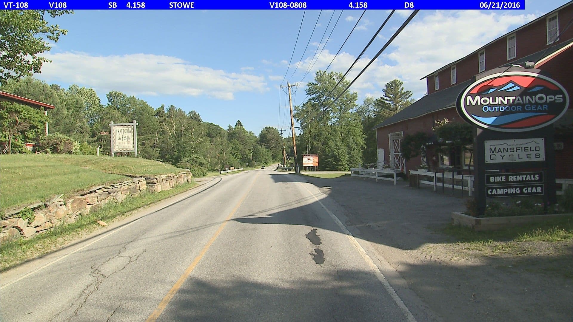 Street view near Toscana Country Inn, Stowe — © vtrans_row (CC BY-SA · Mapillary)