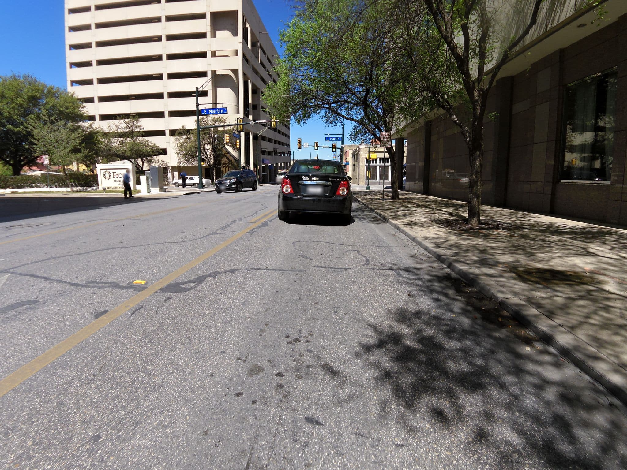 Street view near Preidential Suite at Wyndham, San Antonio — © kre3d (CC BY-SA · Mapillary)